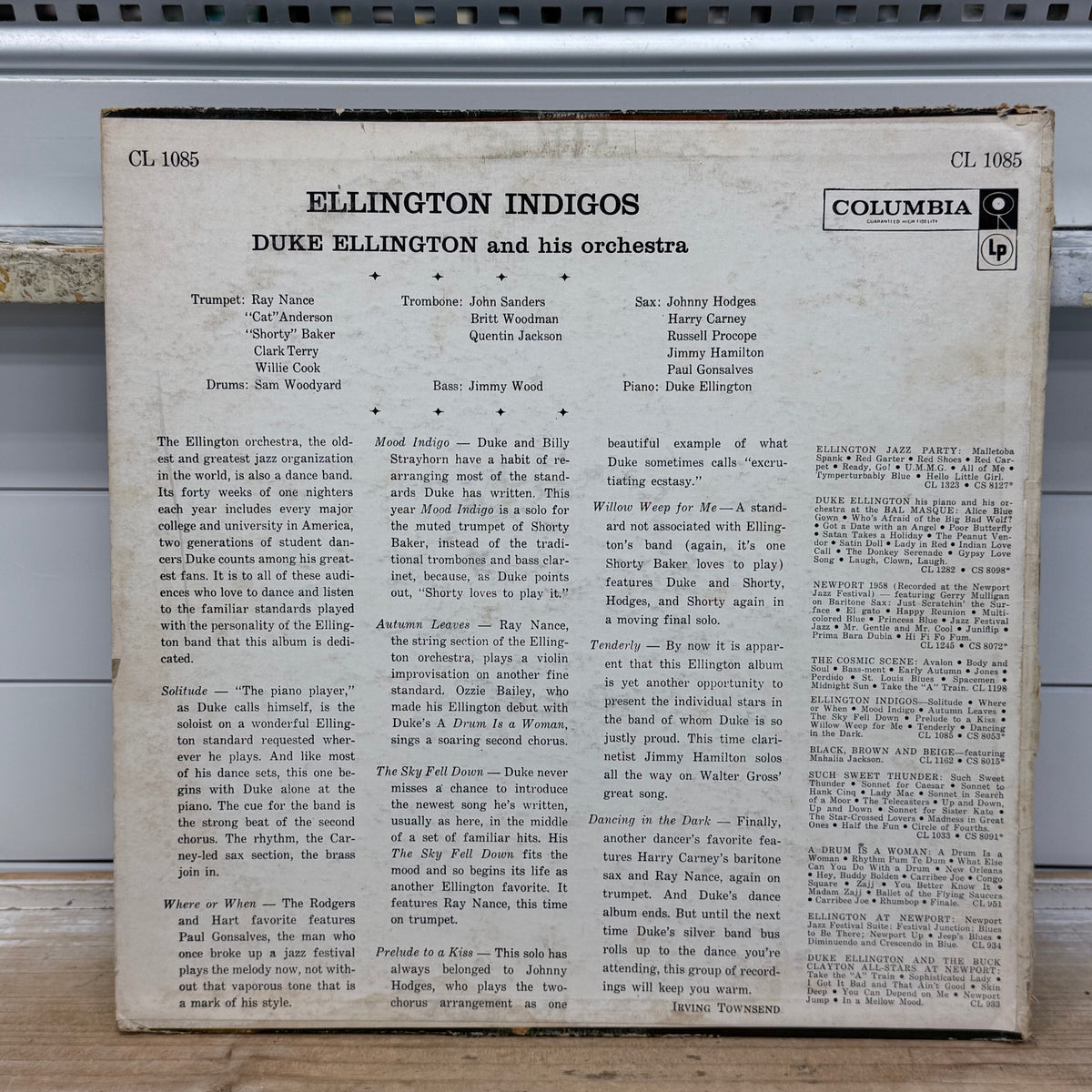 Duke Ellington Ellington Indigos Vinyl LP 1958 - 1085