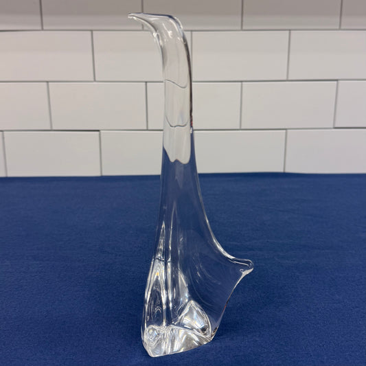 Daum France Bird Sculpture Crystal Paperweight Signed