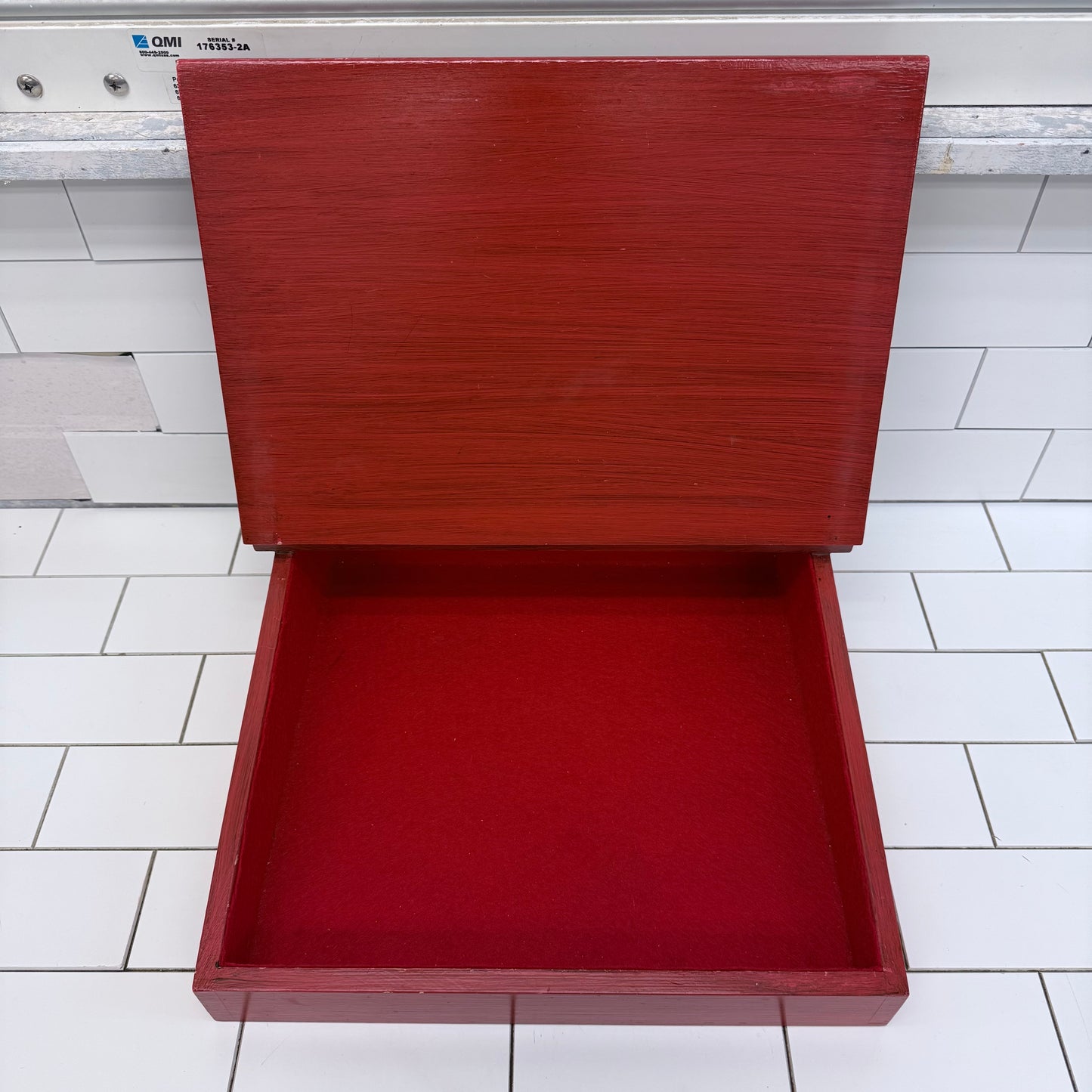 Vintage Folk Art Floral Wooden Storage Box