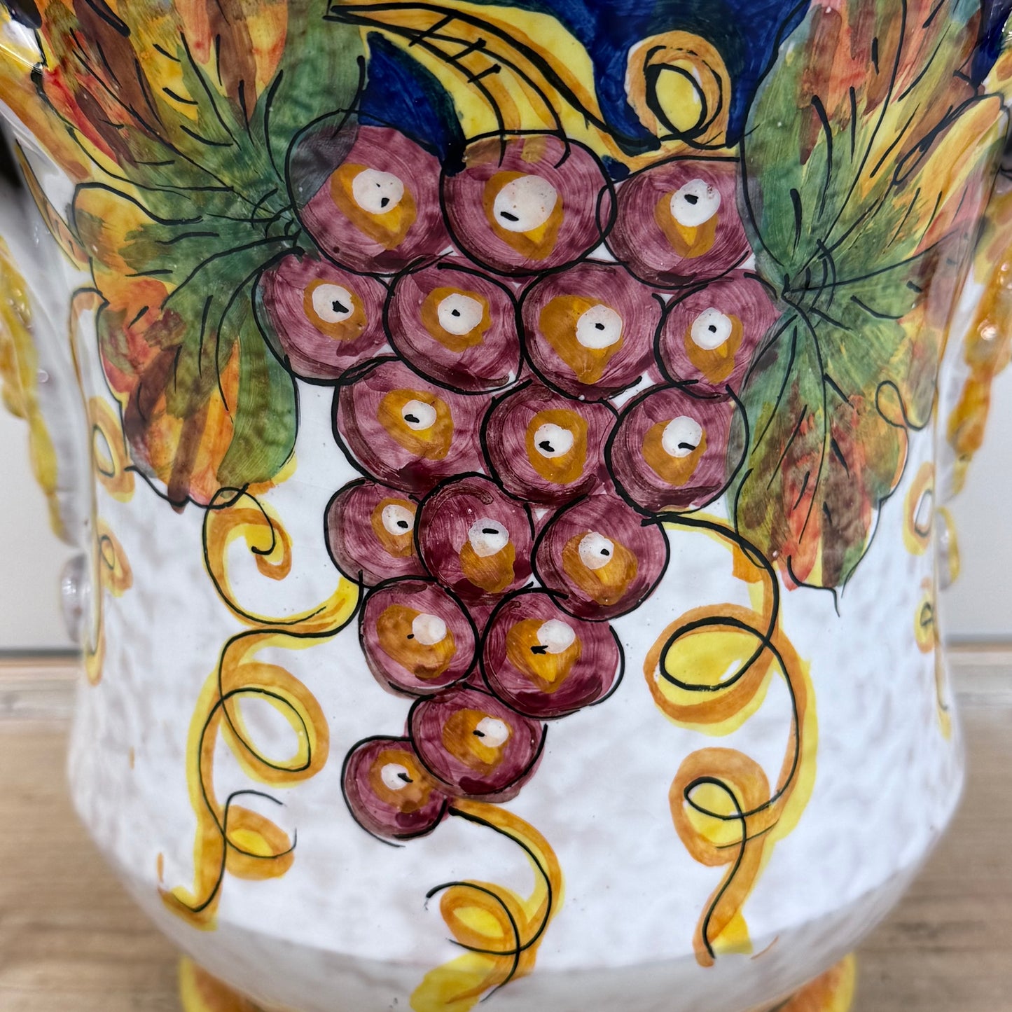 Orvieto Italian Lidded Canister Hand Painted Ceramic