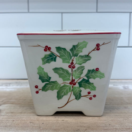 Andrea by Sadek Williamsburg Holly Ceramic Flower Frog Vase