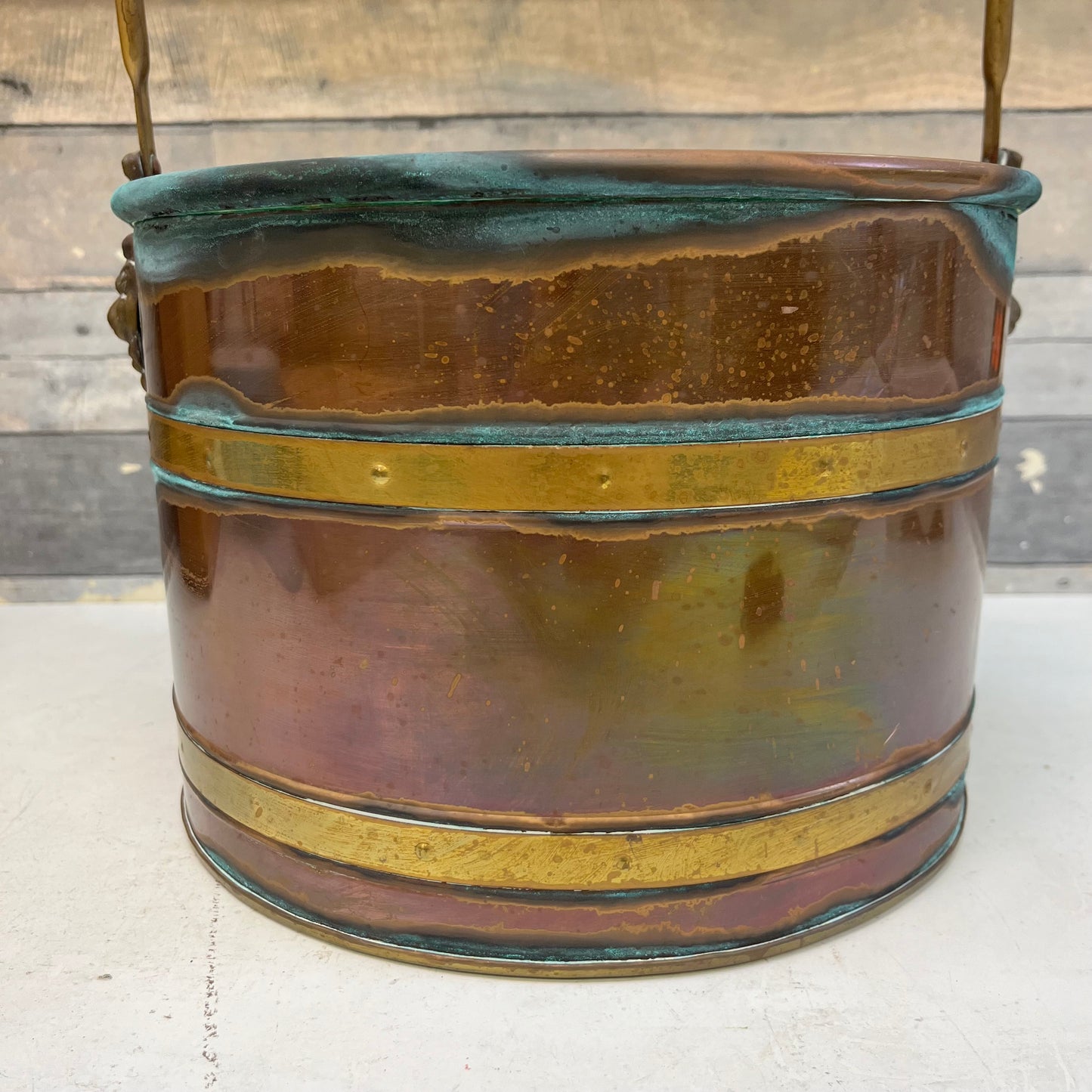 Dutch Copper & Brass Coal Bucket