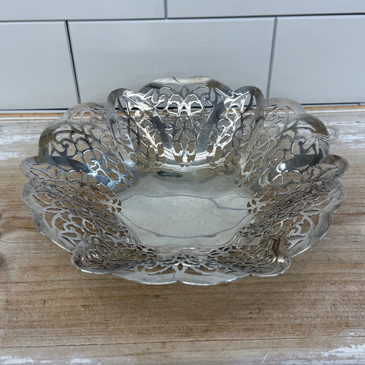 International Silver Plated Lovelace Reticulated Dish