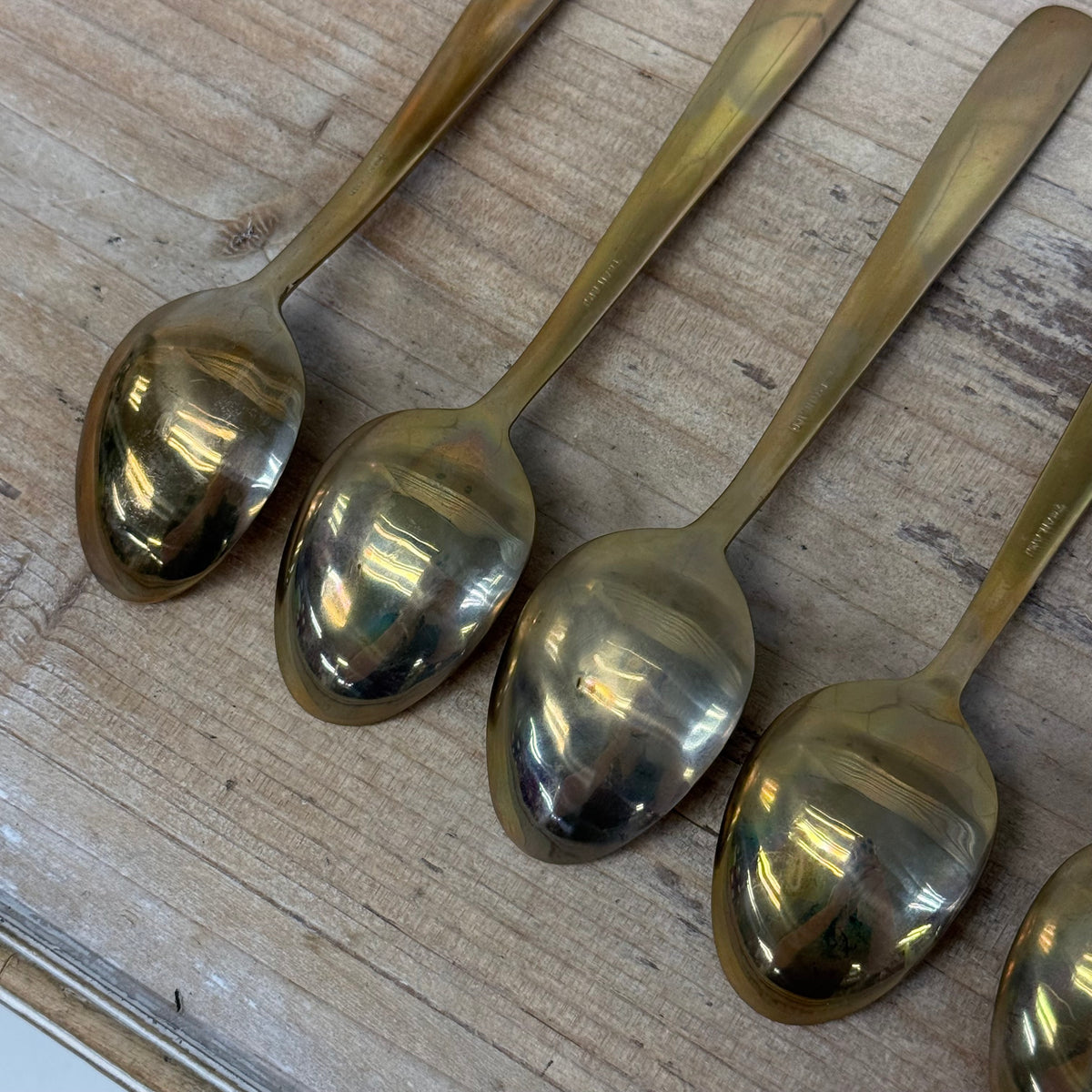 Fabulous Things Brass Teaspoons Set of 6 Boxed