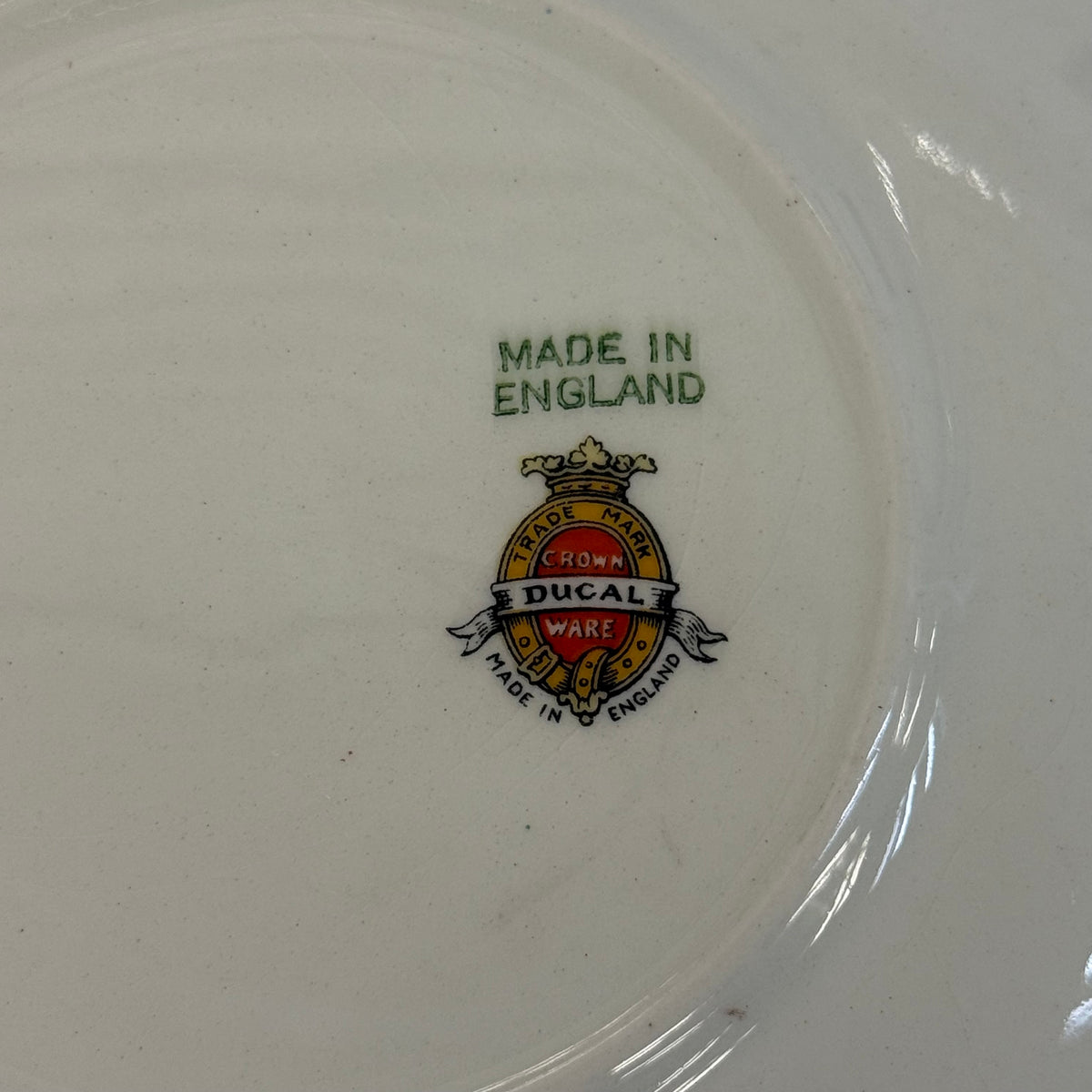 Crown Ducal Fruit Plates Set of 3 Vintage English Pottery 1940s