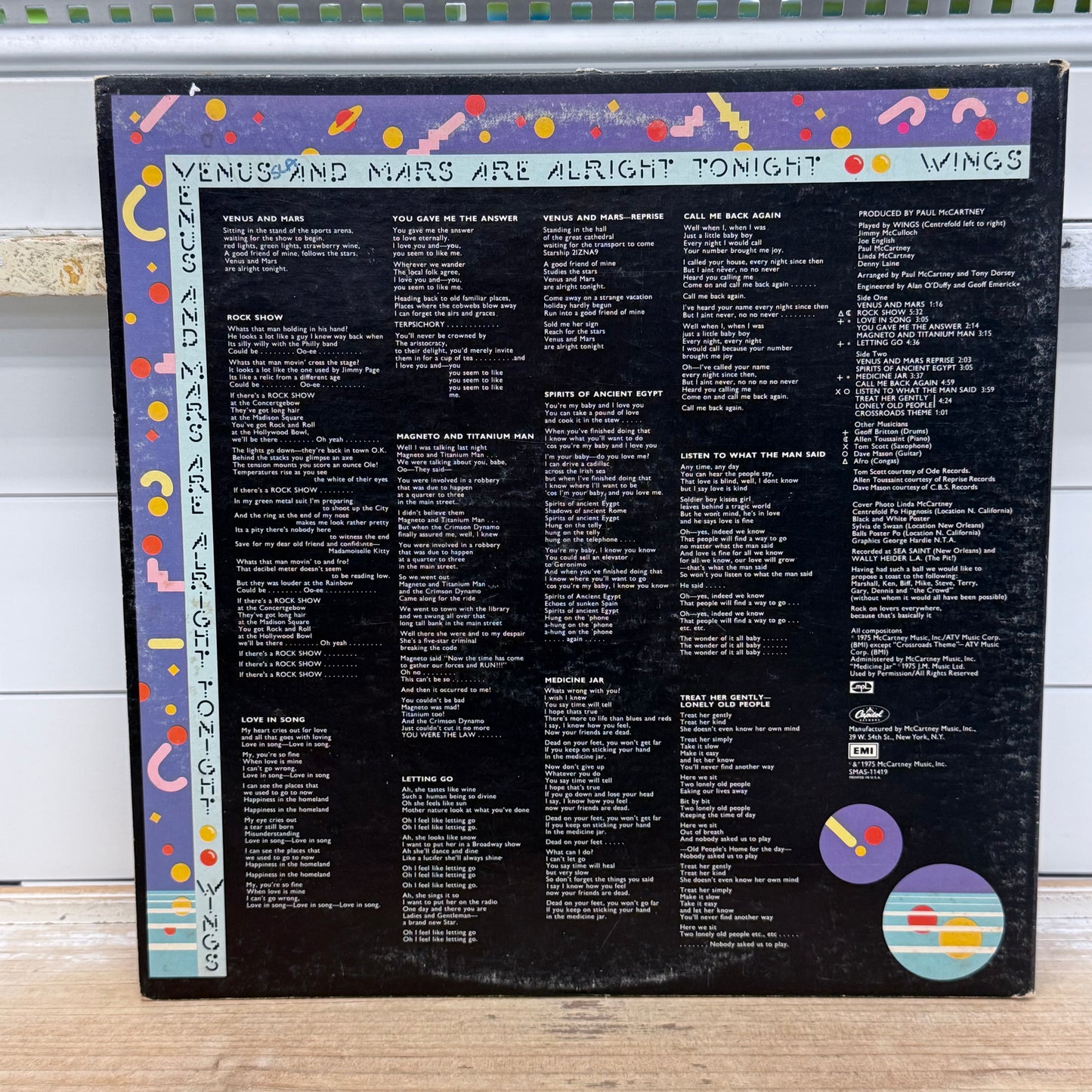 Paul McCartney & Wings Venus and Mars Vinyl LP 1975 #SMAS-11419