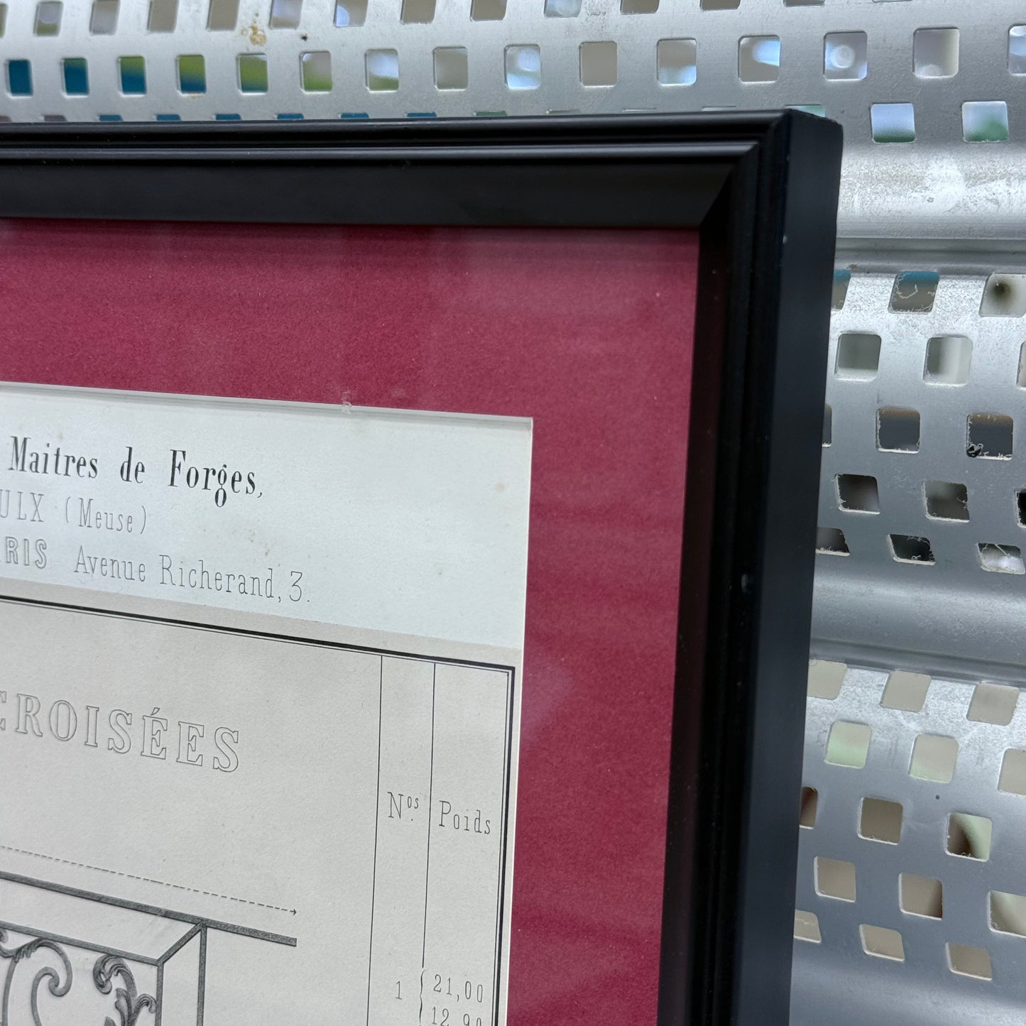 Colas Frères Maitres de Forge Print Ad, Framed