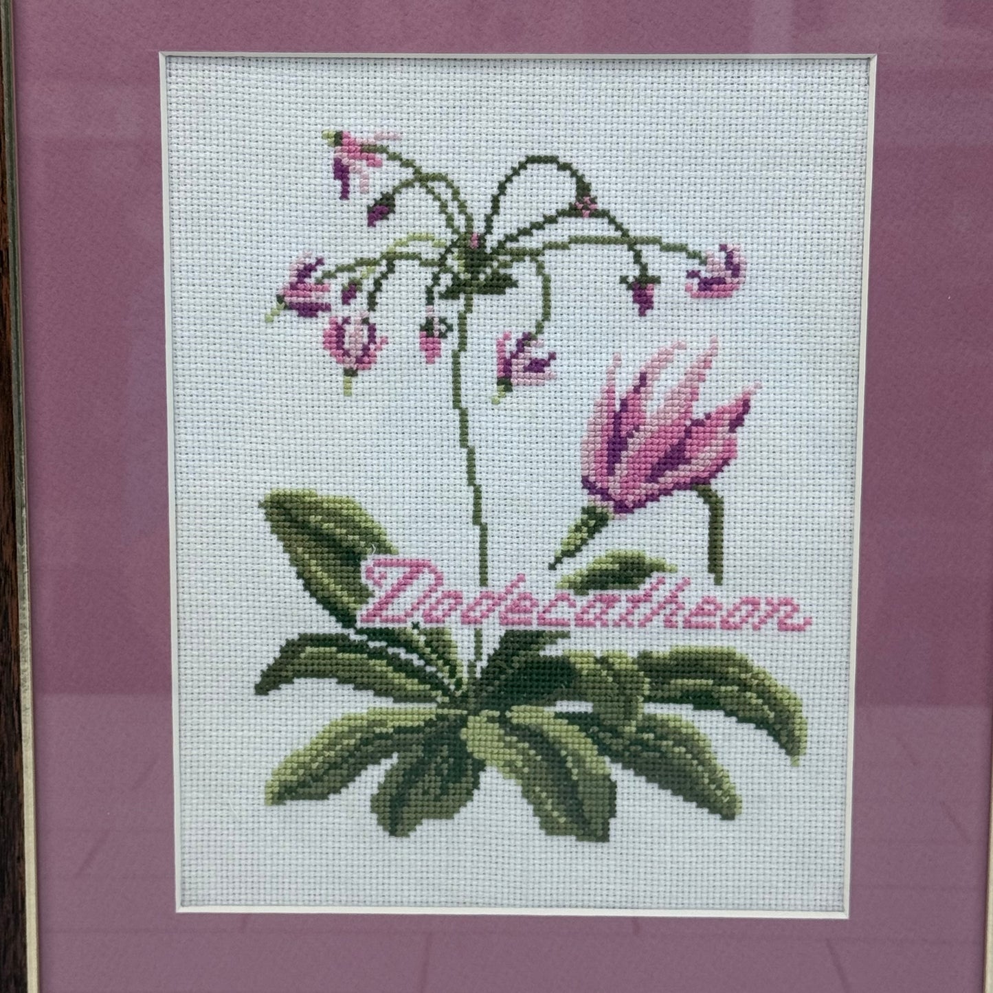 Dodecatheon Cross Stitch Art