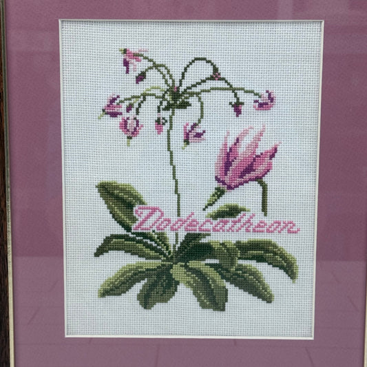 Dodecatheon Cross Stitch Art