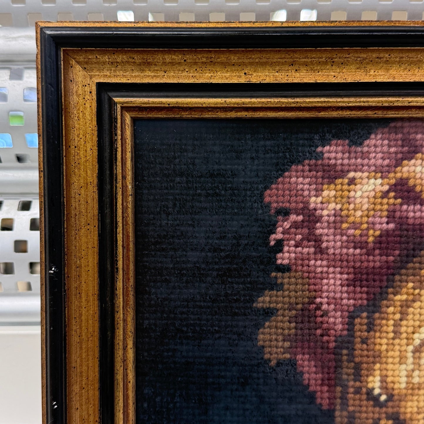 The Man with the Golden Helmet Framed Needlepoint Art 1977