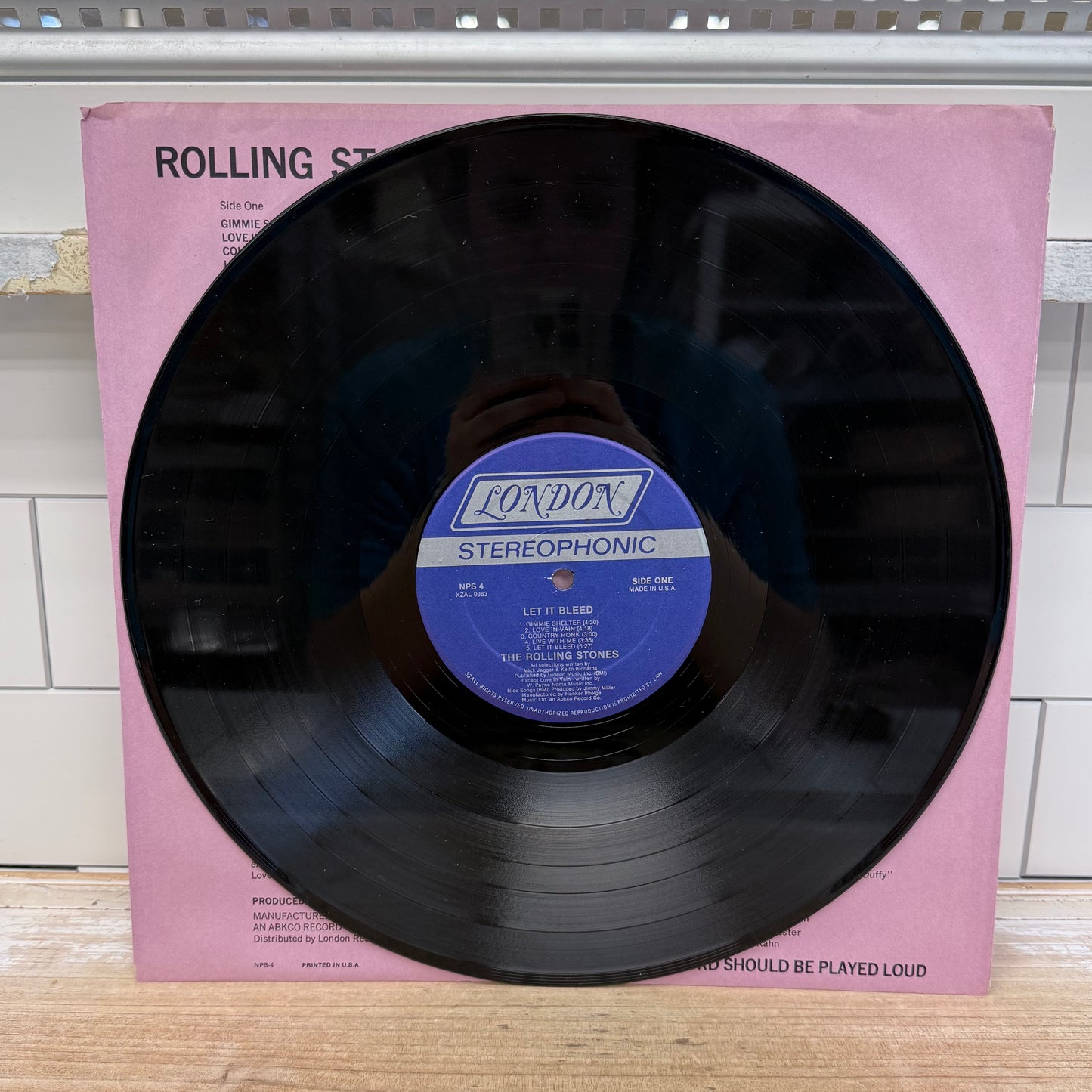 Rolling Stones Let It Bleed Vinyl Record 1969 LP