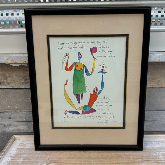 Brian Andreas StoryPeople Real Reason Framed Art Print, Signed 2000