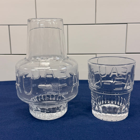 EAU Glass Bedside Water Carafe & Tumbler Set