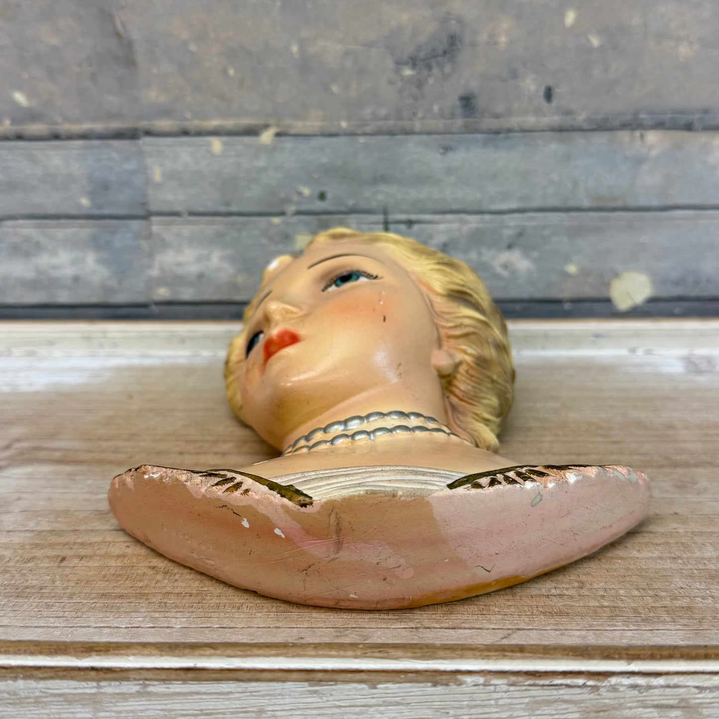 Lady Bust Chalkware, 1940s