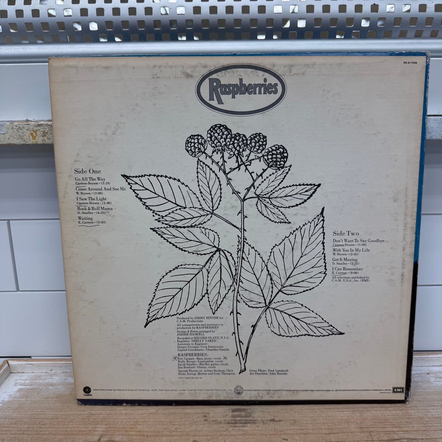 Raspberries Vinyl Record 1972 Capitol #SK-11036