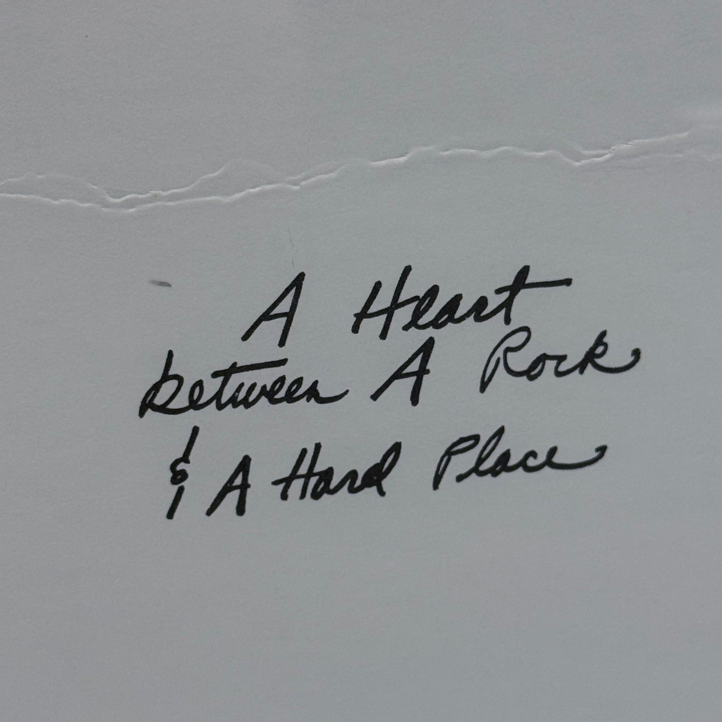 D.G. Smith A Heart Between a Rock &  Hard Place Framed Art 1985