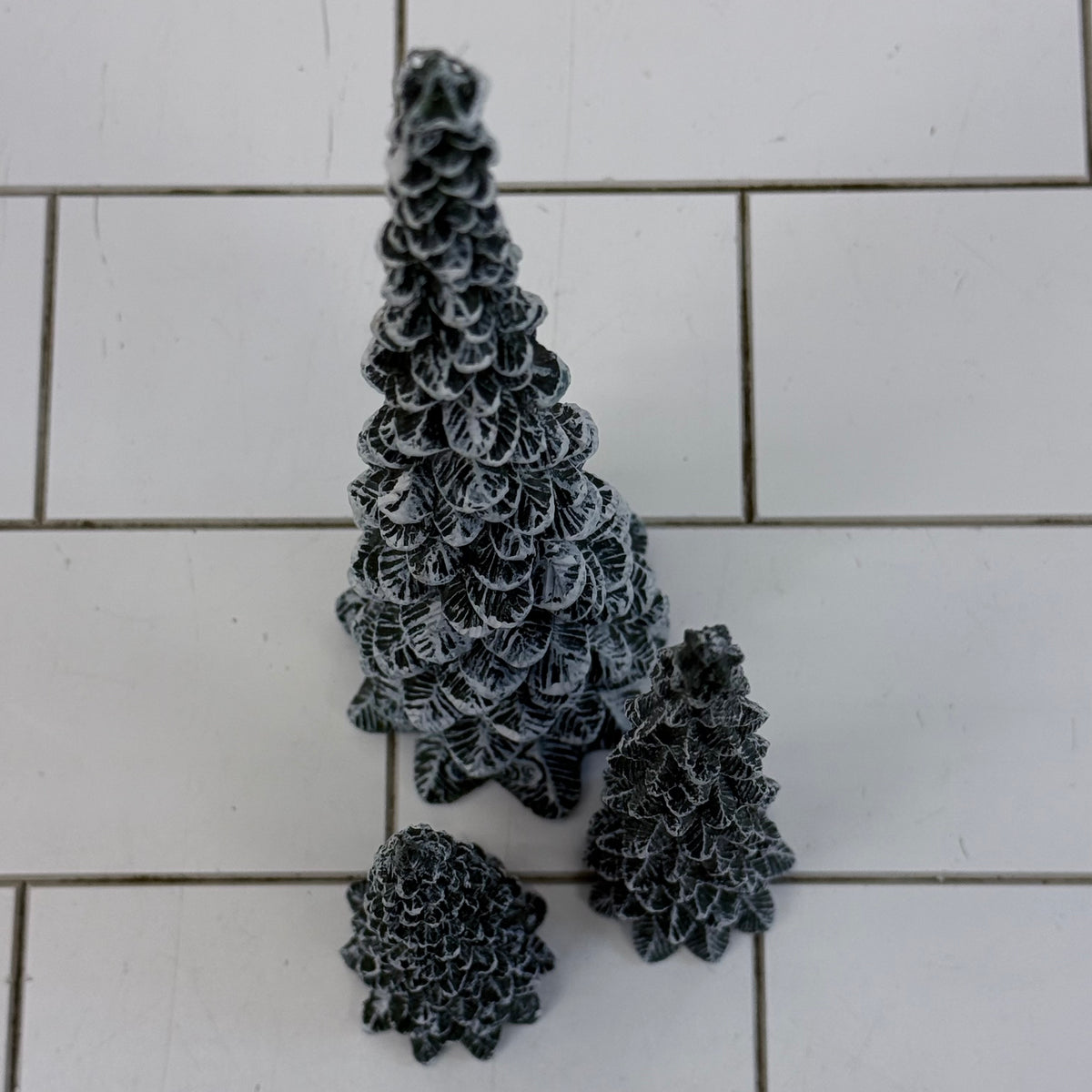 Department 56 Village Pencil Pines Set of 3 Trees #5246-9