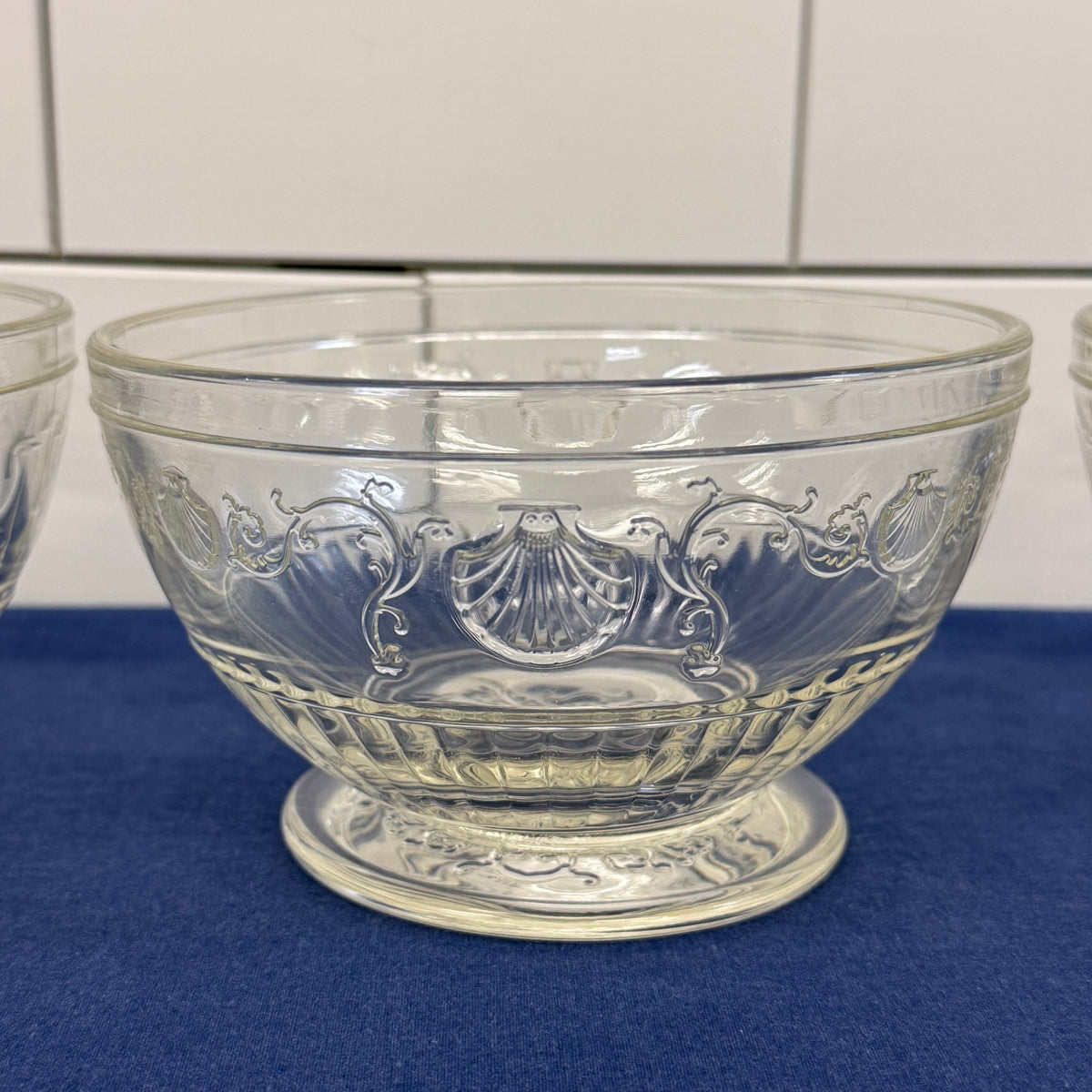 La Rochère Versailles Footed Glass Dessert Bowls Set of 3