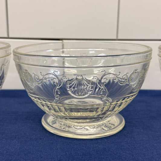 La Rochère Versailles Footed Glass Dessert Bowls Set of 3
