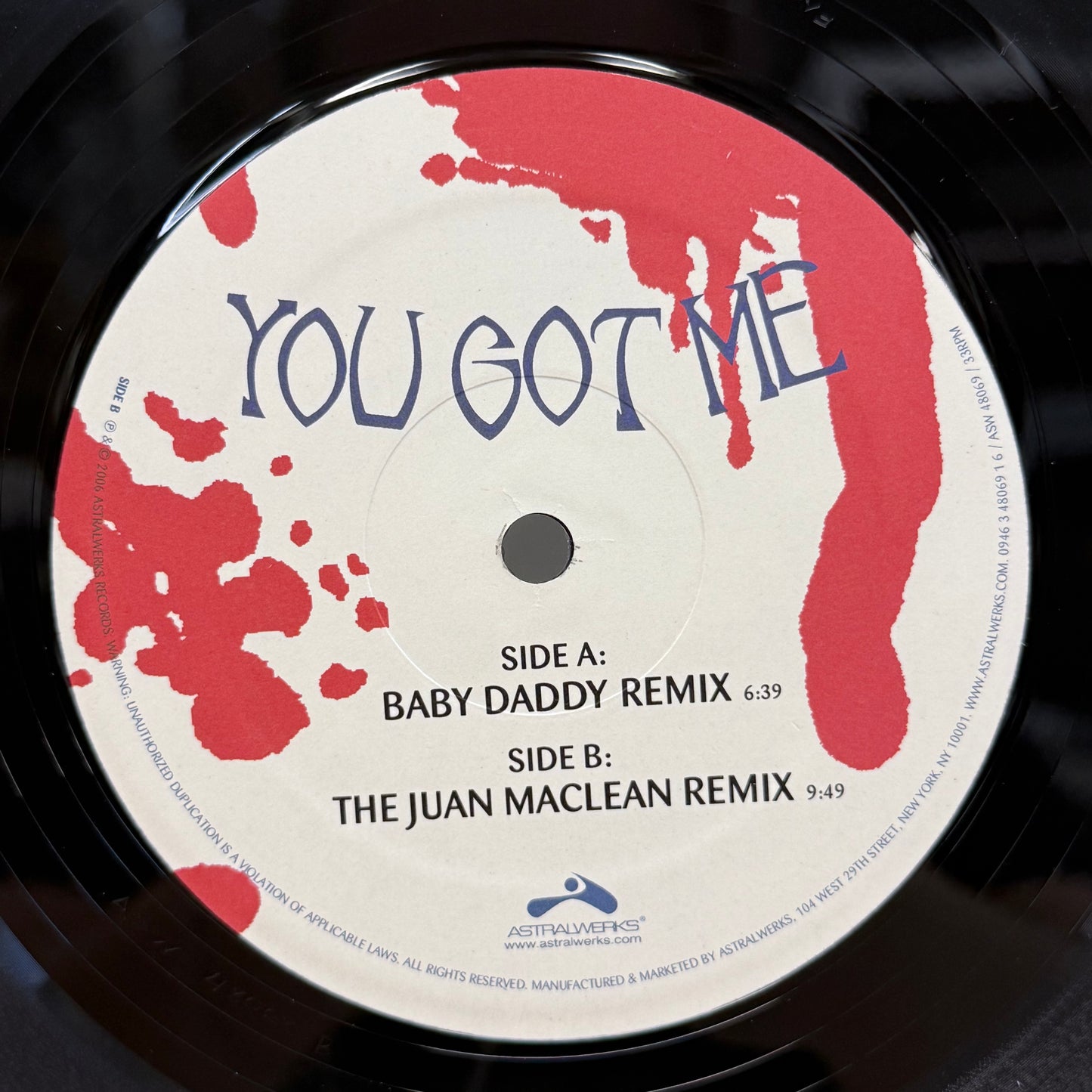 VHS or Beta You Got Me Remix Vinyl Record 2006 #ASW88059
