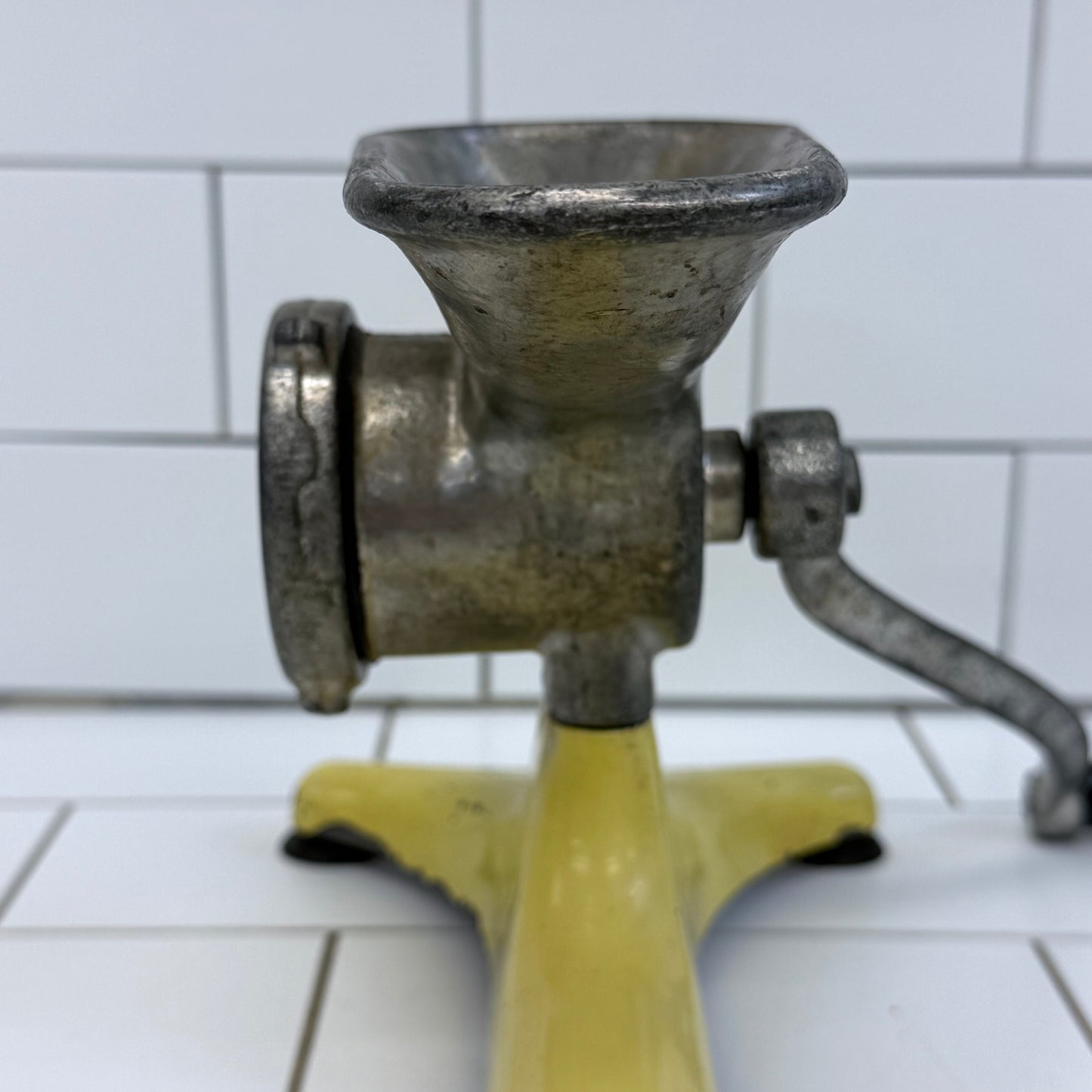 Enterprise No-Clamp Cast Iron Hand Crank Meat Grinder