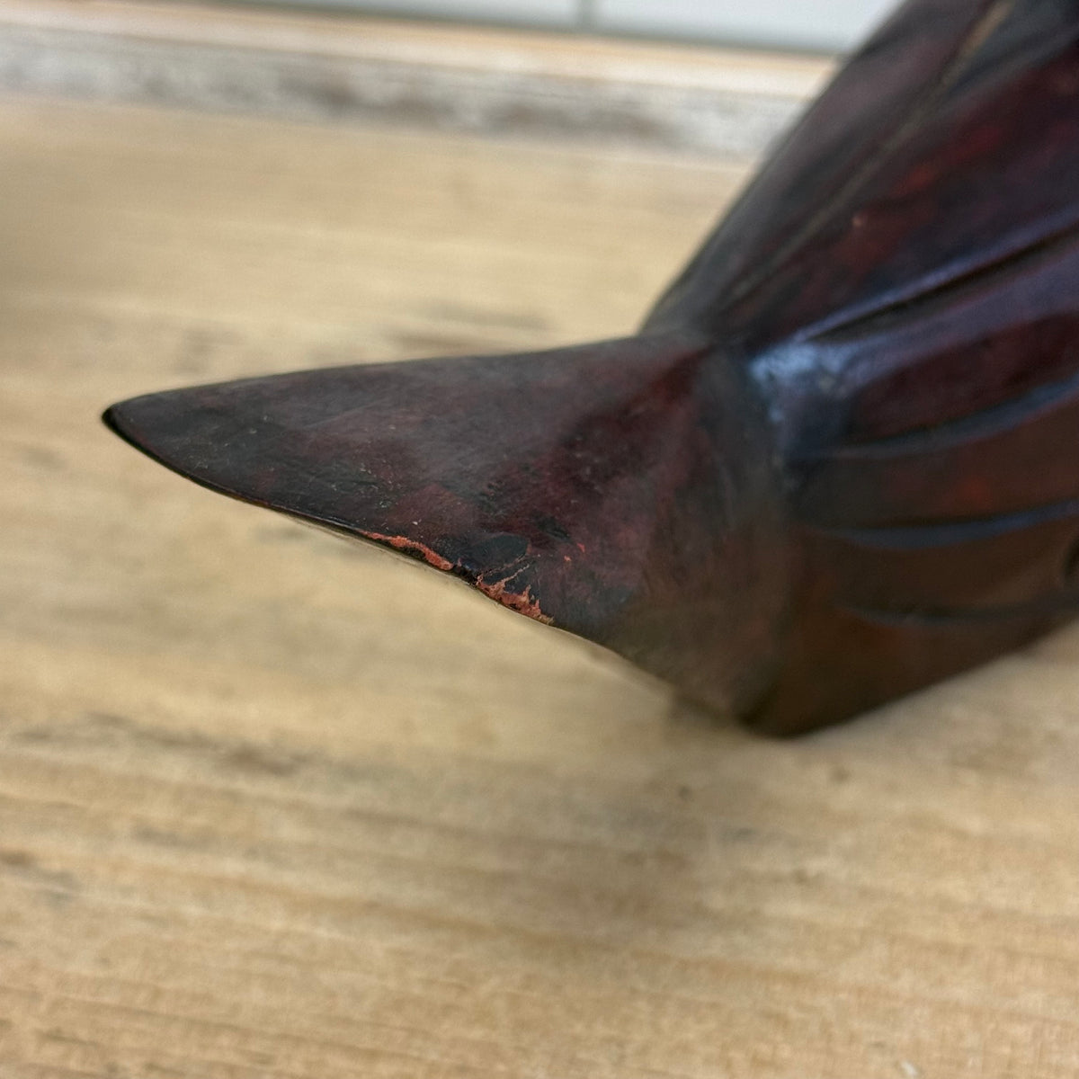 Duck Figurines Pair Hand-Carved Wood - Rustic Lodge Decor