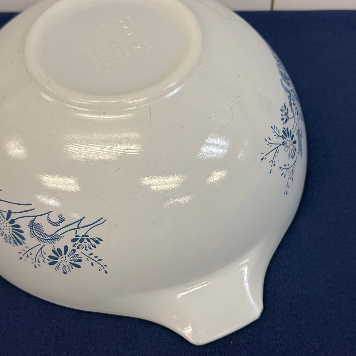 Pyrex Colonial Mist Blue Floral Casserole Dish 1980s