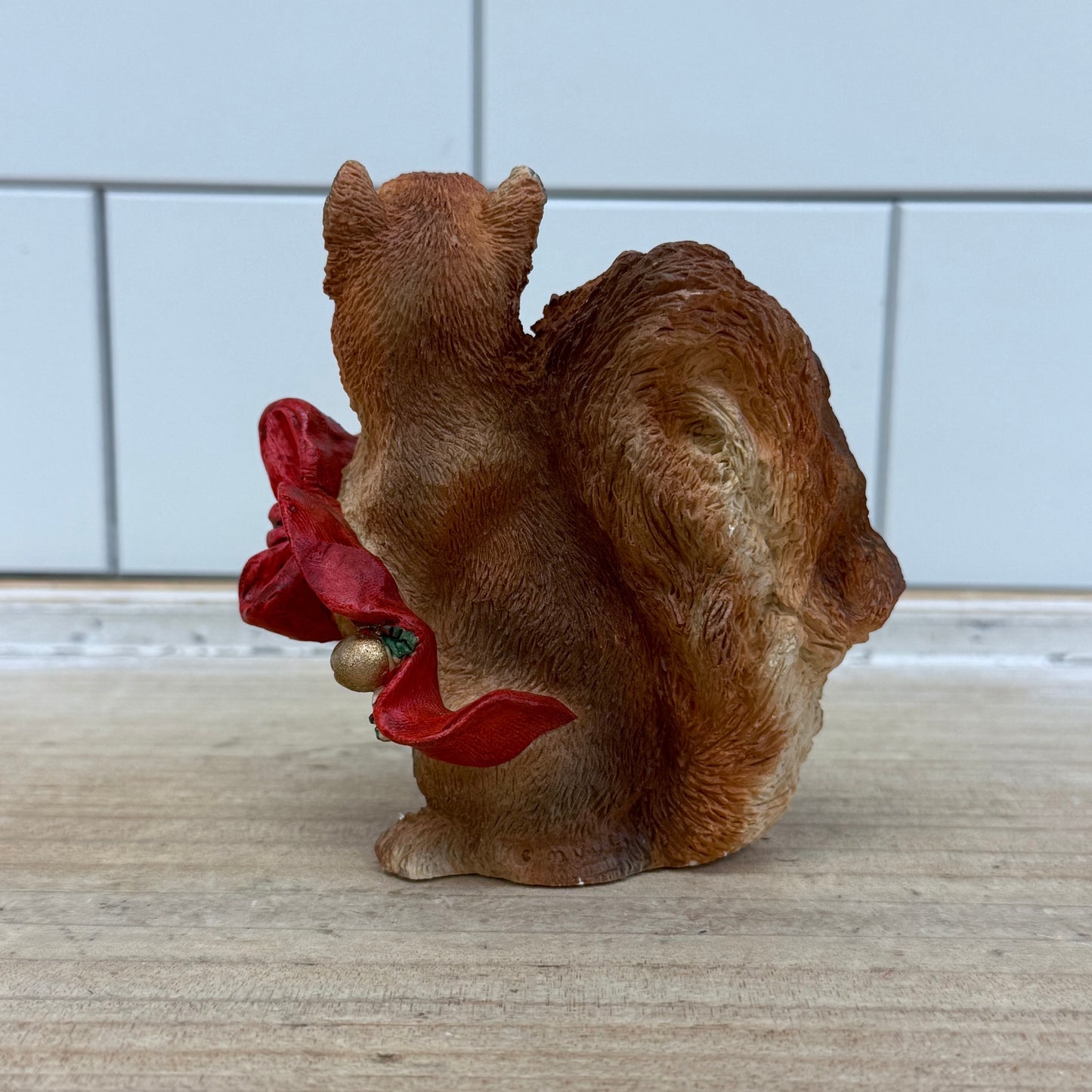 Stone Critters Holiday Squirrel Figurine, 1989