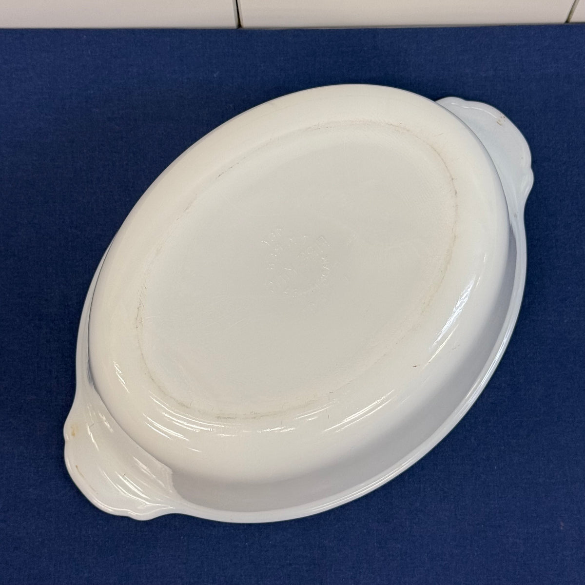 Fire-King Milk Glass Casserole Chafing Dish 1960s