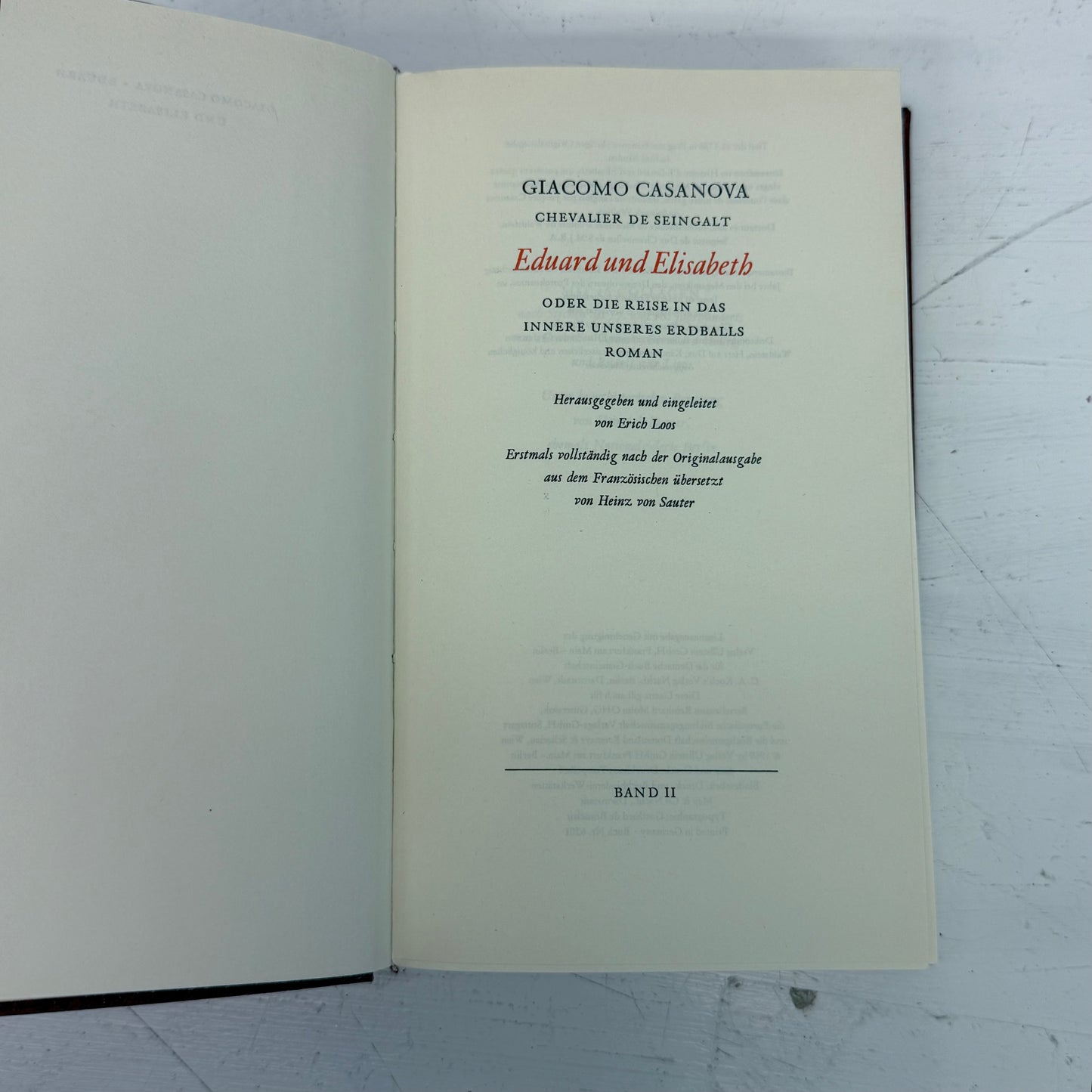 Giacomo Casanova Icosameron 3 Volume Set, German 1969 Ed.