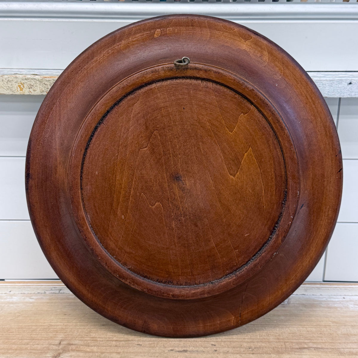 Carved Wood Floral Wall Plate