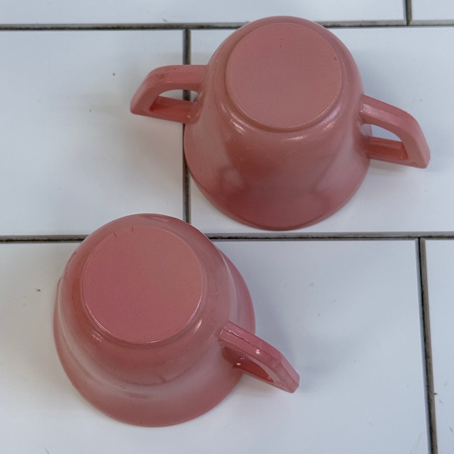 Hazel-Atlas Little Hostess Painted Milk Dish Set 8 Pieces