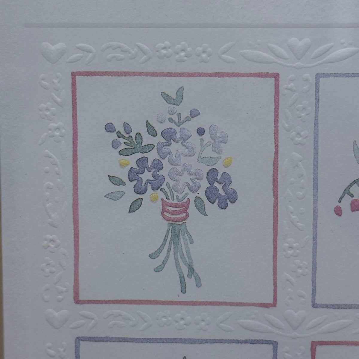 Shawn Mory McMillion Embossed Floral Print 1980s