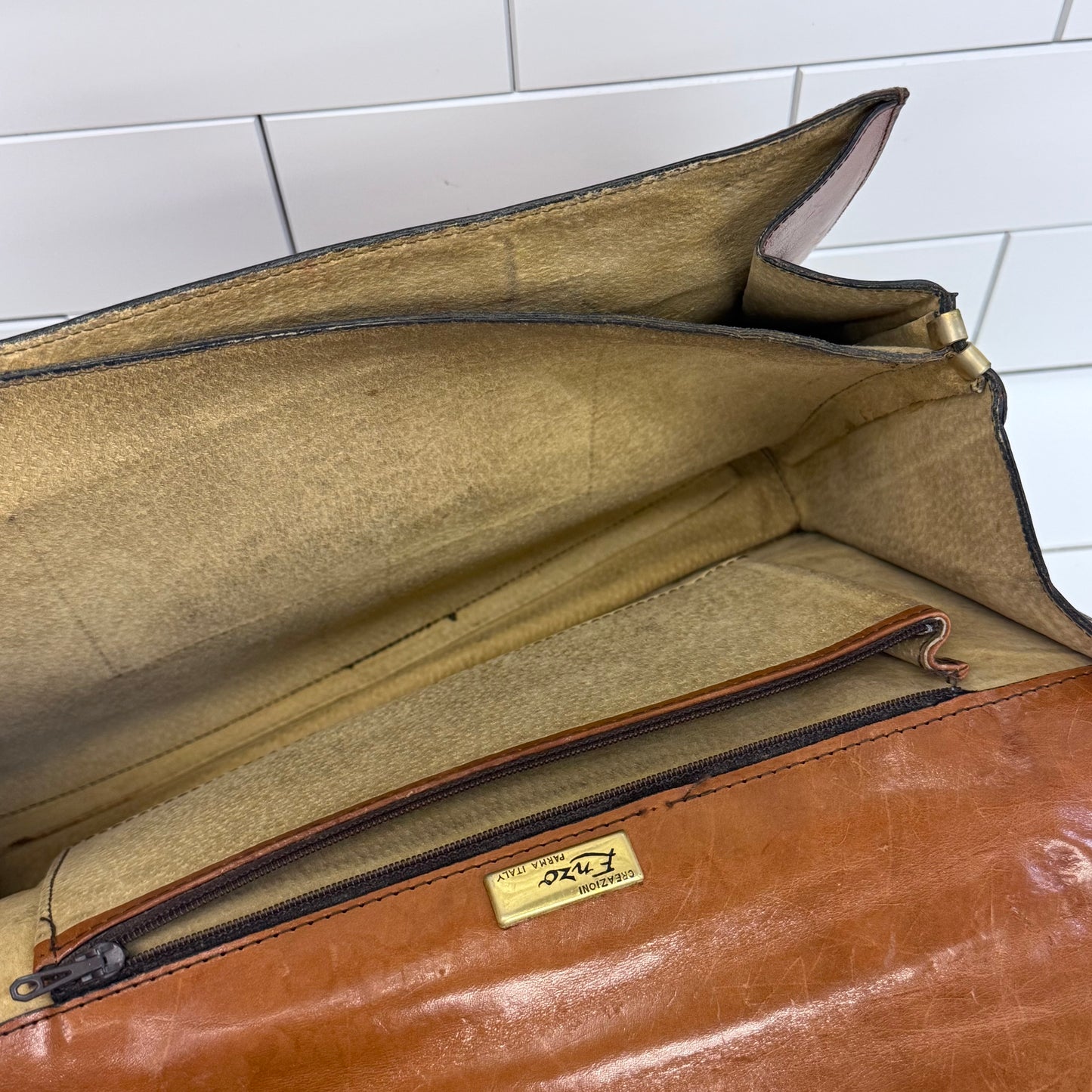 Rare Enzo Parma Italian Leather Satchel