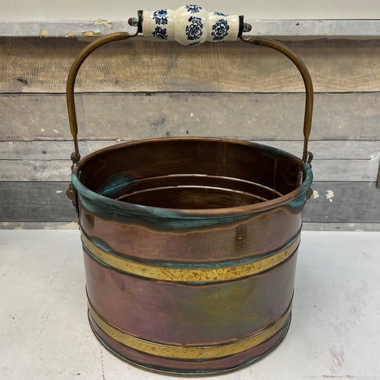 Dutch Copper & Brass Coal Bucket