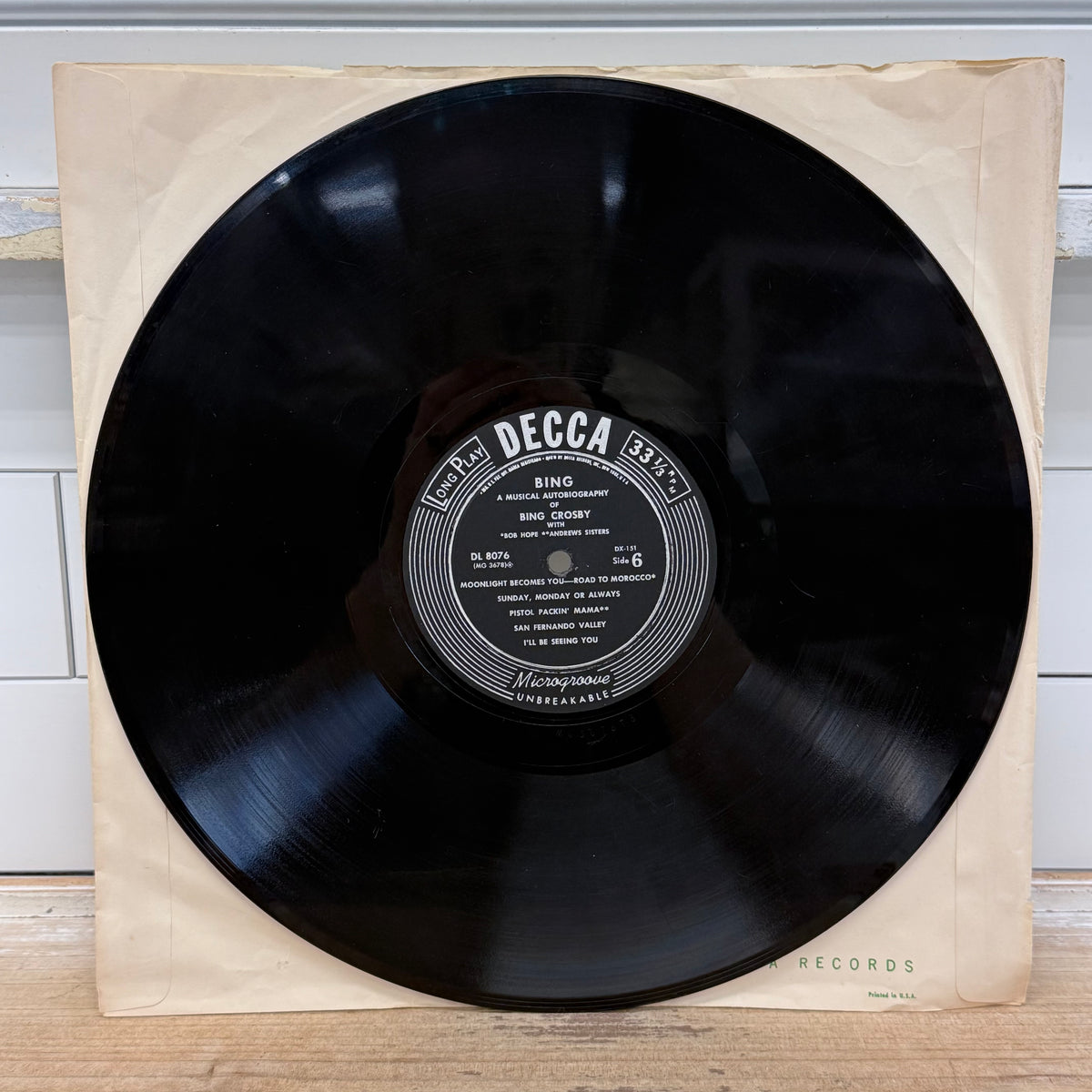 Bing Crosby A Musical Autobiography 5 LP Vinyl Set 1954 Decca DX-151
