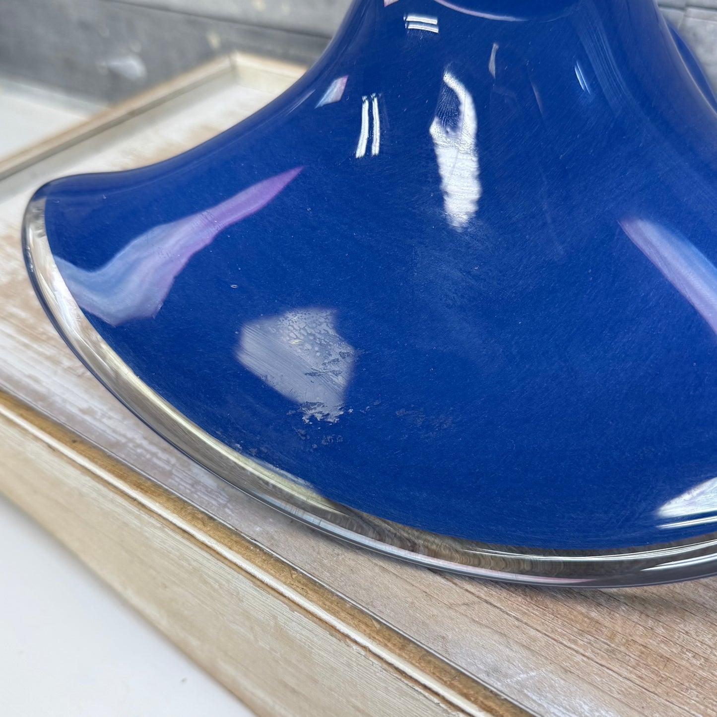 Handblown Art Glass Console Bowl