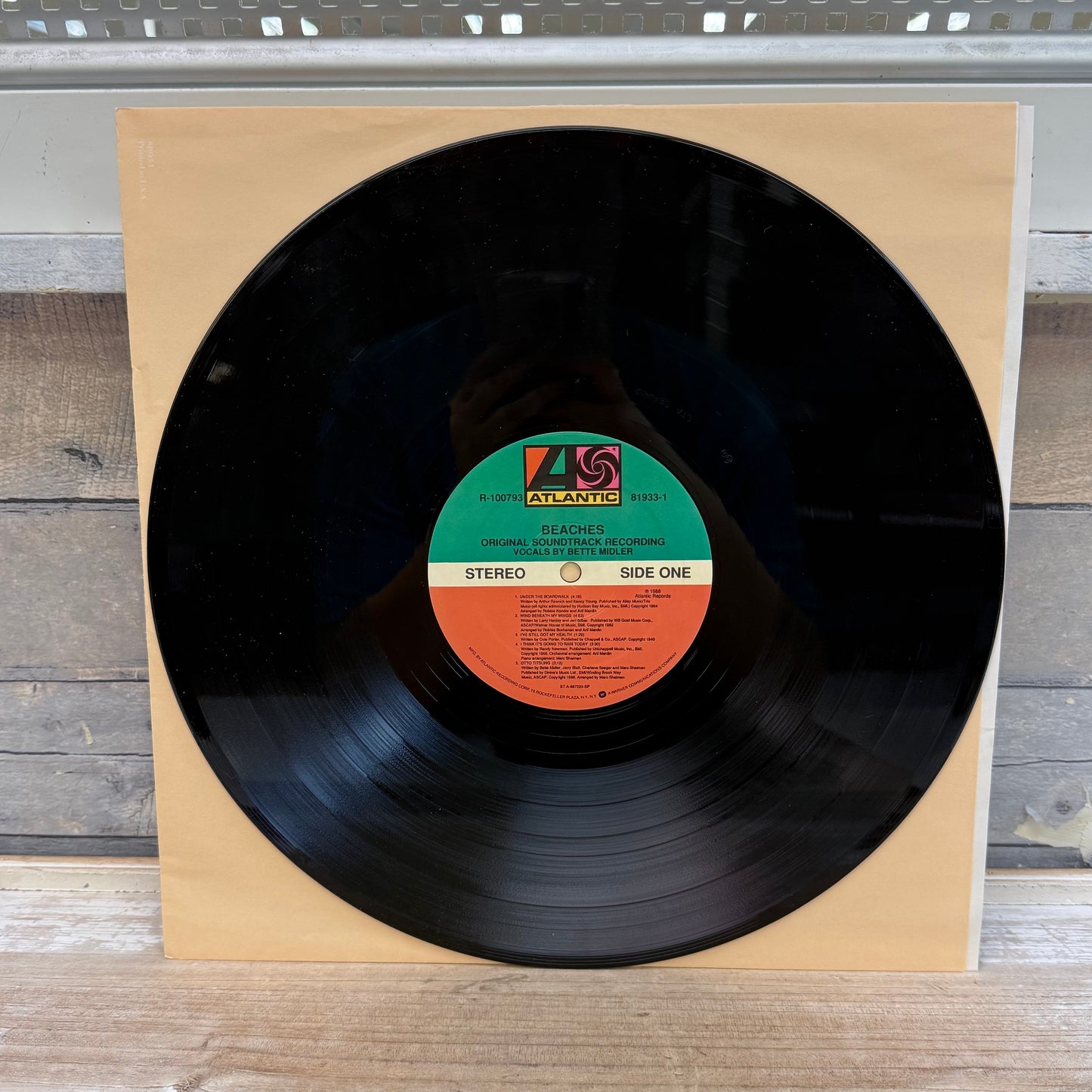 Beaches Original Motion Picture Soundtrack Vinyl Record, 1988