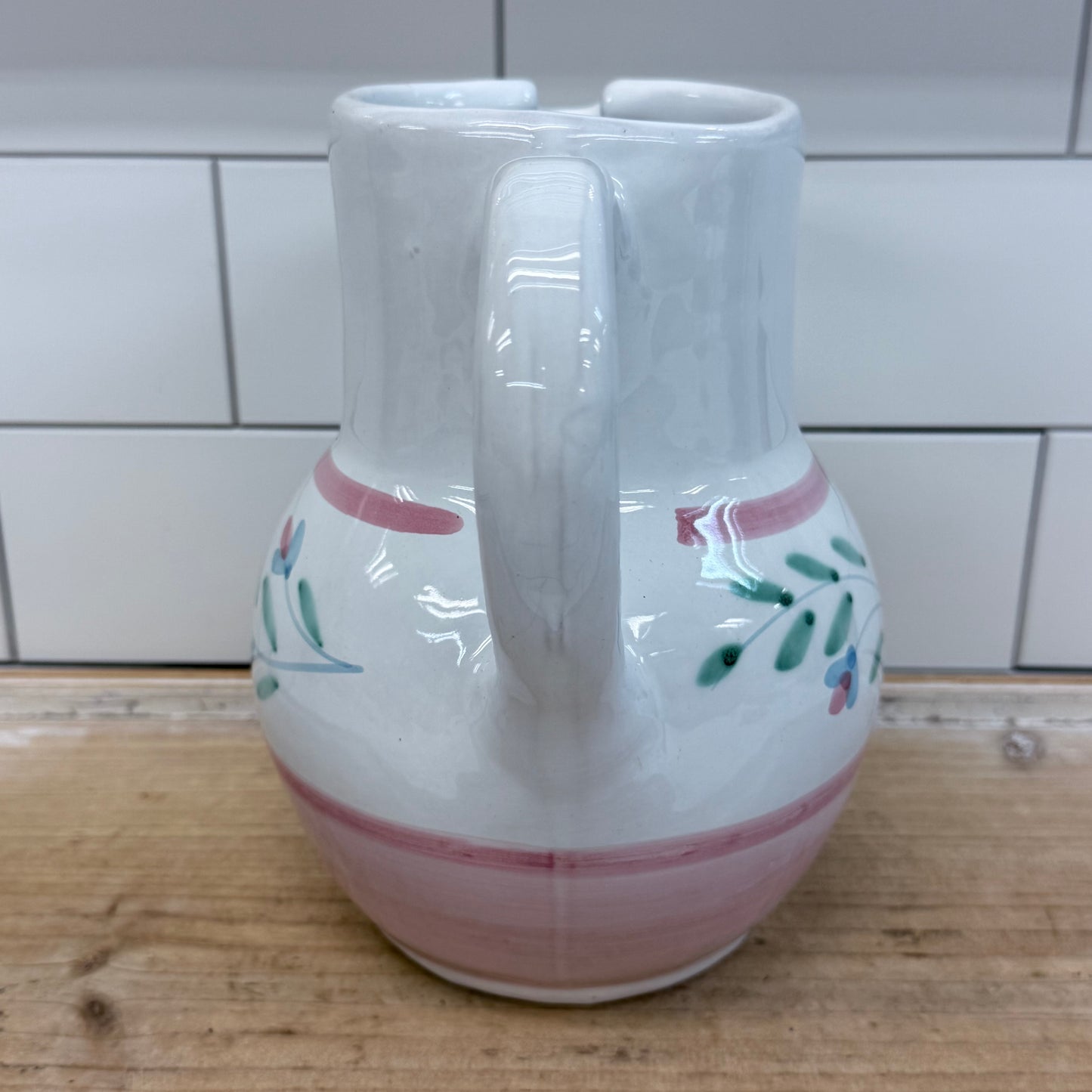 Caleca Italy Ethel Hand Painted Ceramic Pitcher