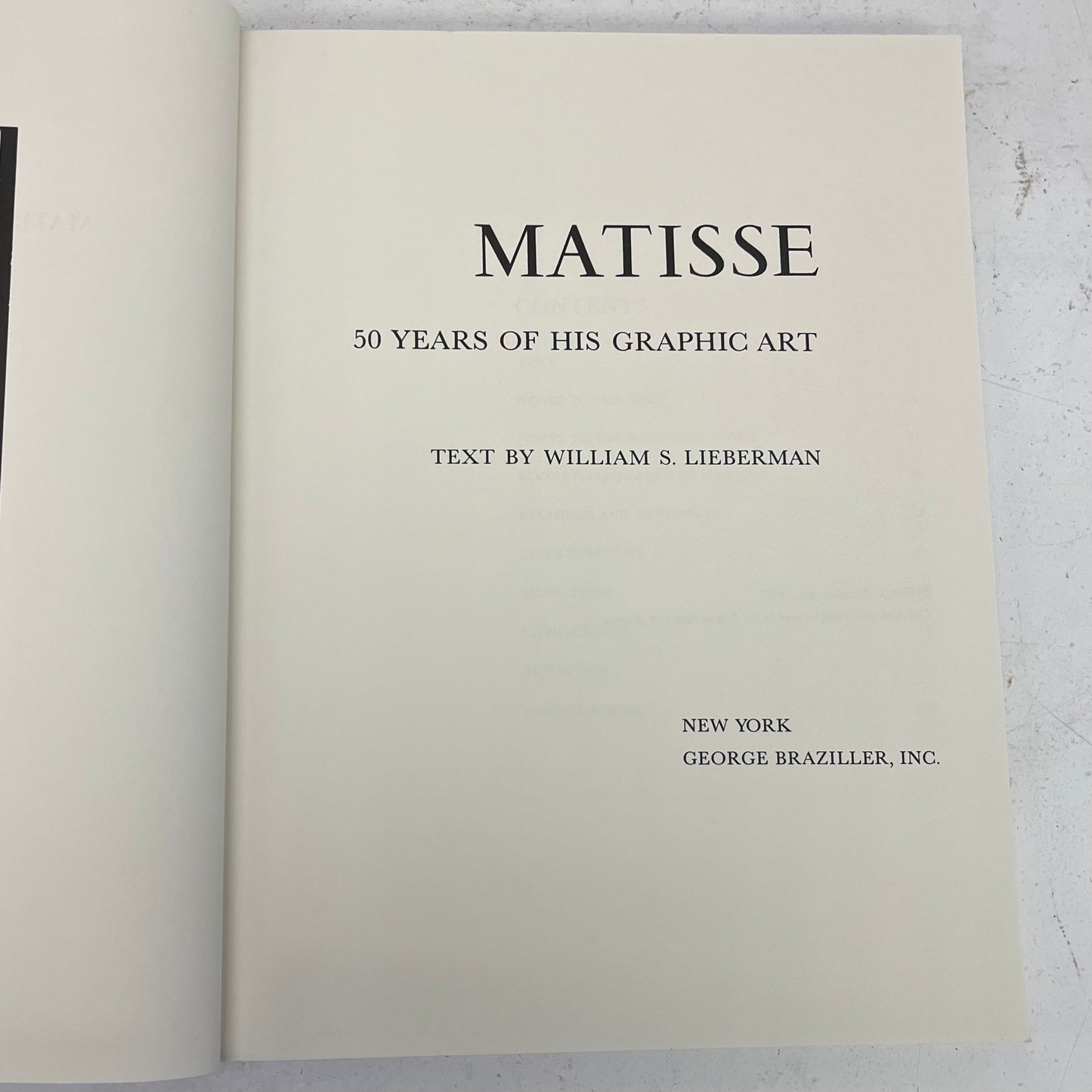 Matisse: 50 Years of His Graphic Art Book, 1981