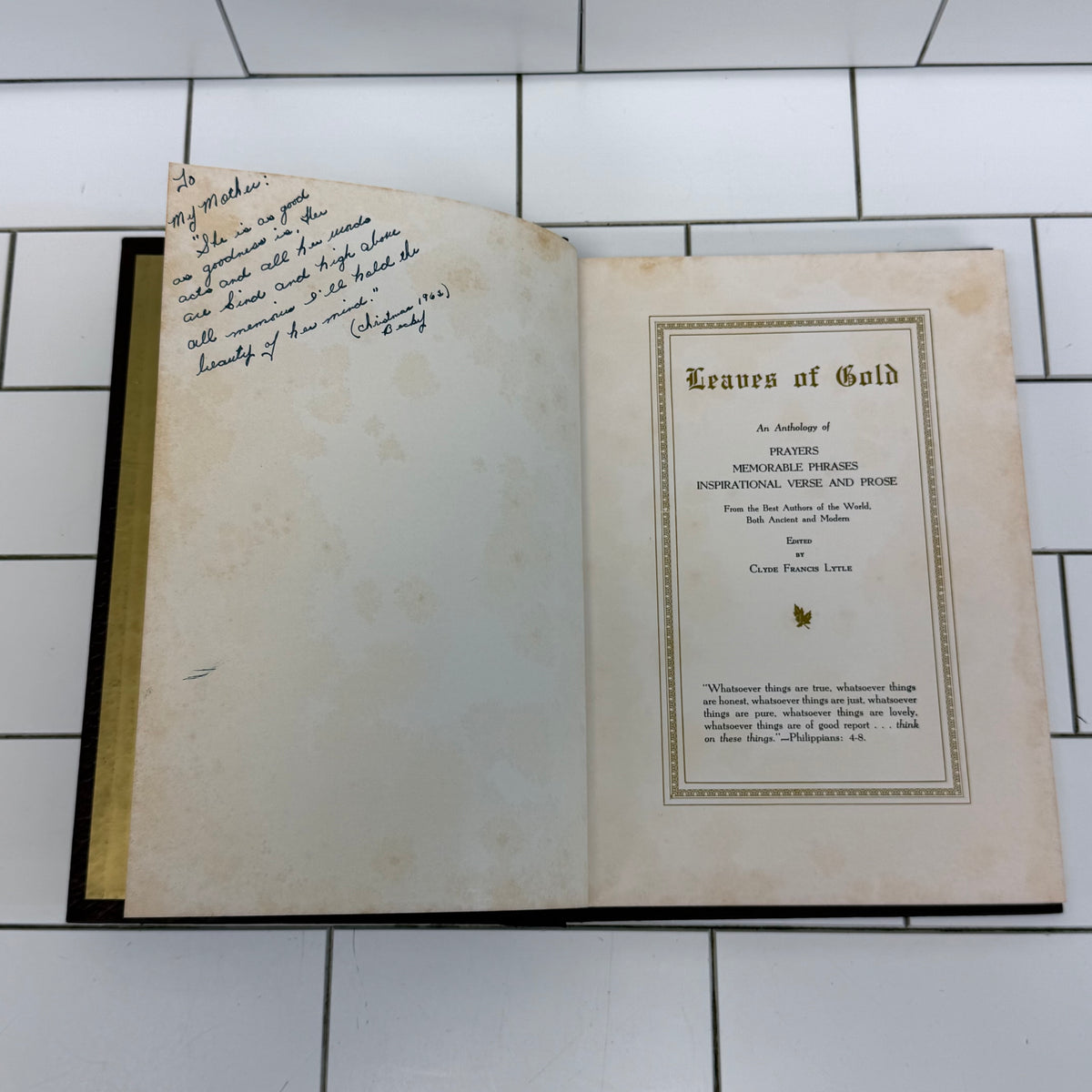 Leaves of Gold Standard Edition 1962 Coslett Vintage Book Slipcase