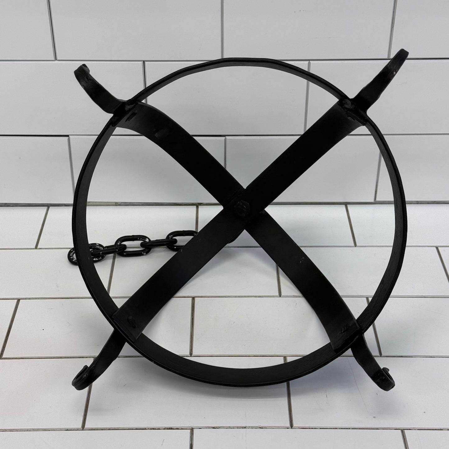 Wrought Iron Game Crown Hanging Butchers Rack