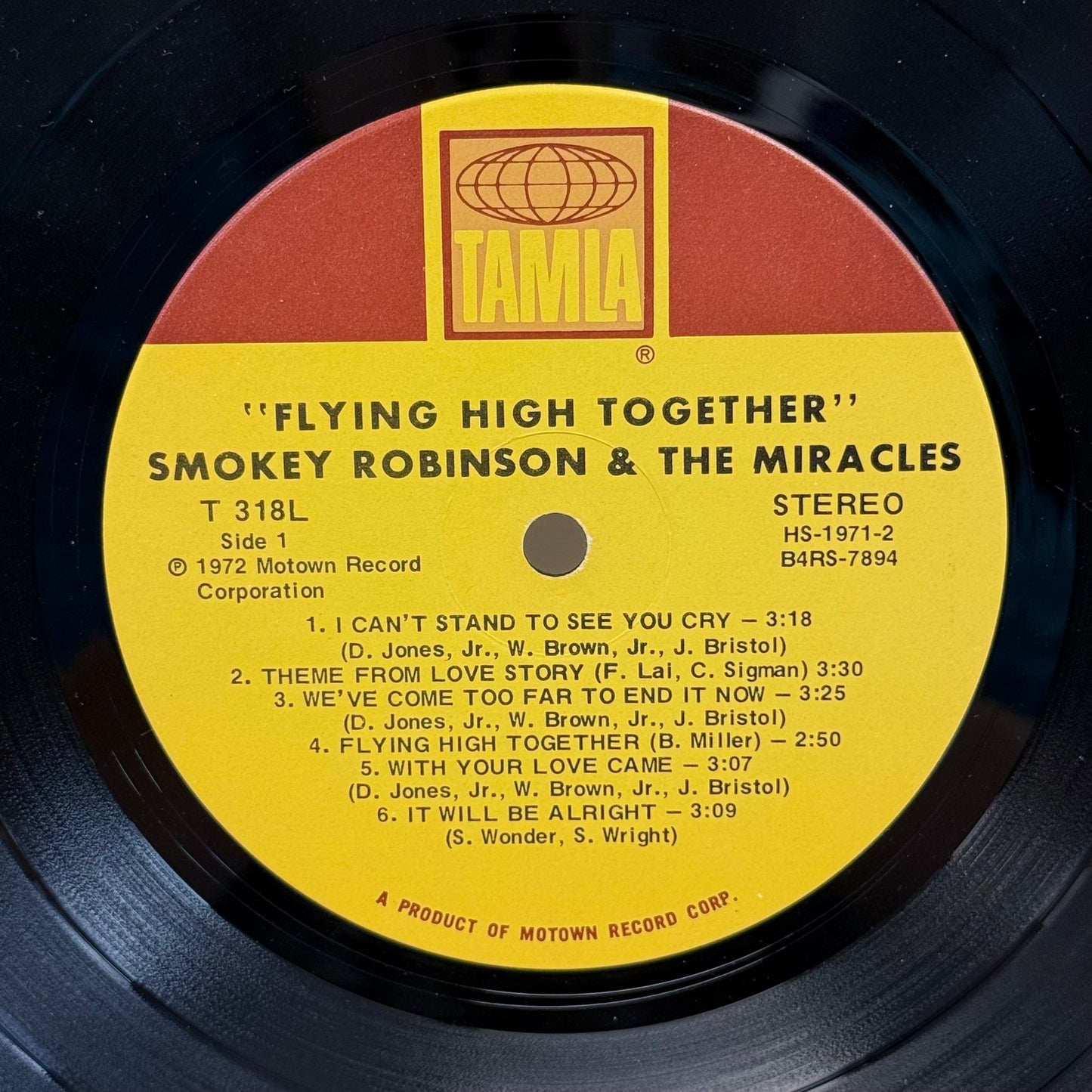 Smokey Robinson & The Miracles Flying High Together LP 1972 #T 318L