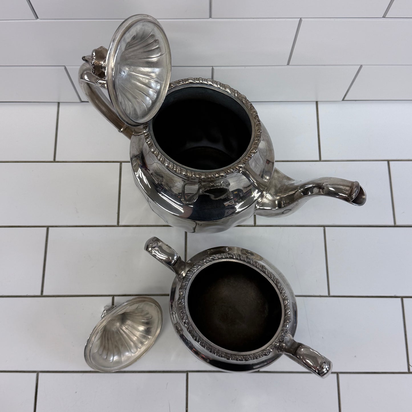 Pairpoint Quadruple Silverplate Tea Service Set #340 Circa 1910