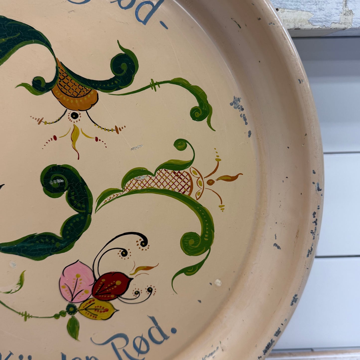 Rosemaling Tray Hand Painted Folk Art