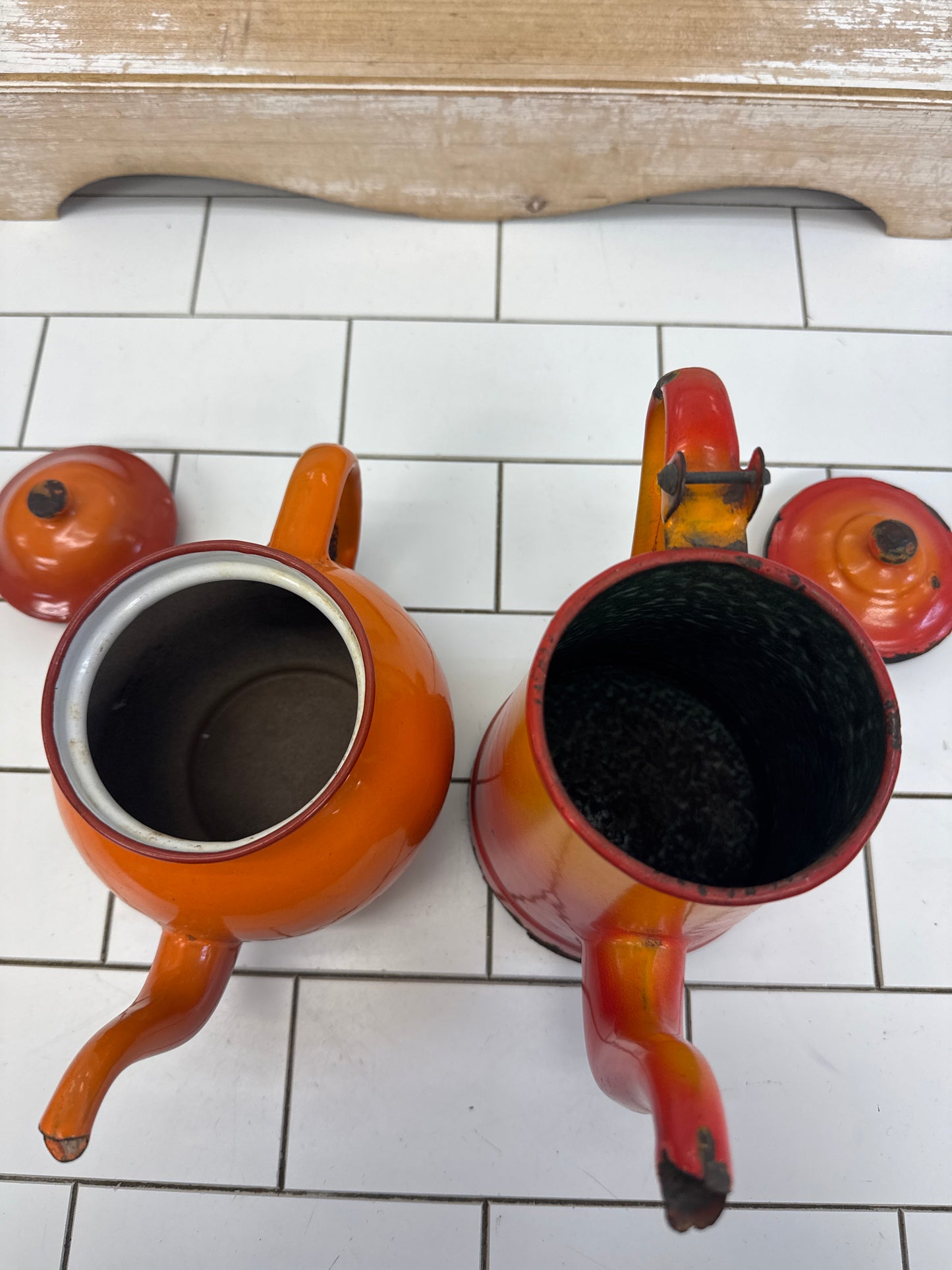 Orange Enamelware Selection