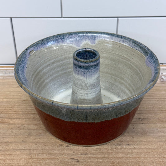 Studio Pottery Stoneware Bundt Cake Pan Ring Mold