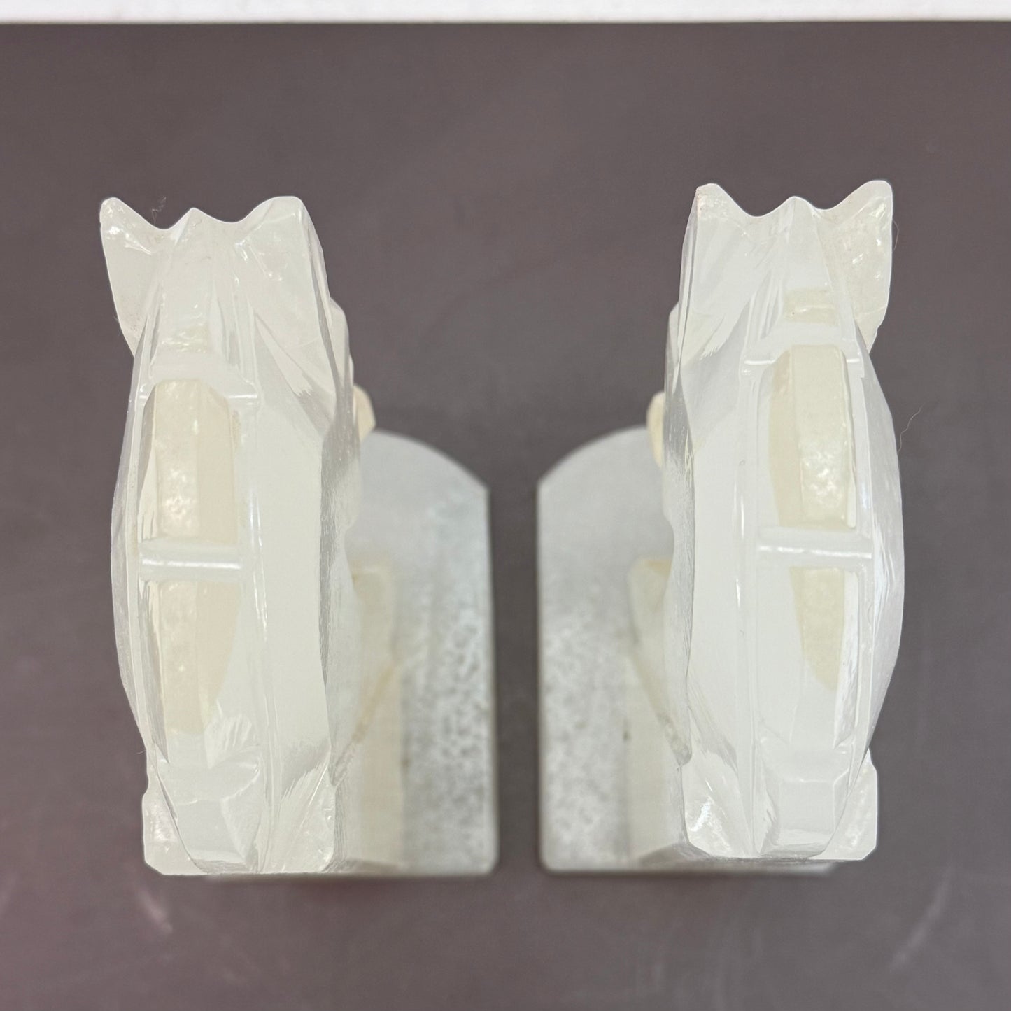 Horse Head Crystal Bookends