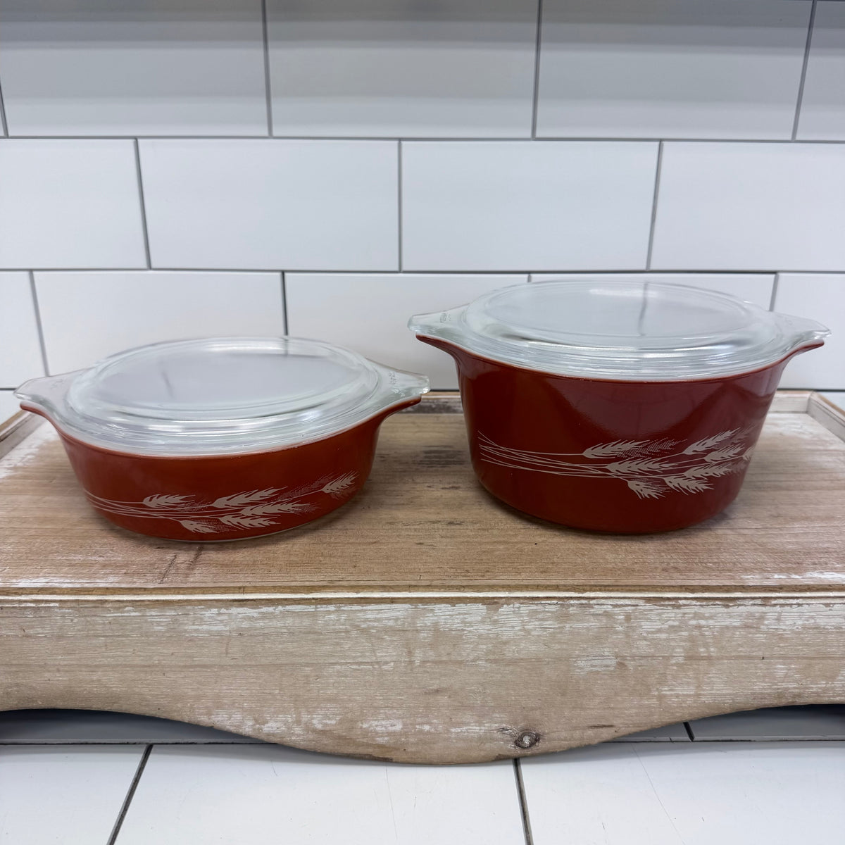 Pyrex Autumn Harvest Casserole Dishes with Lids Set