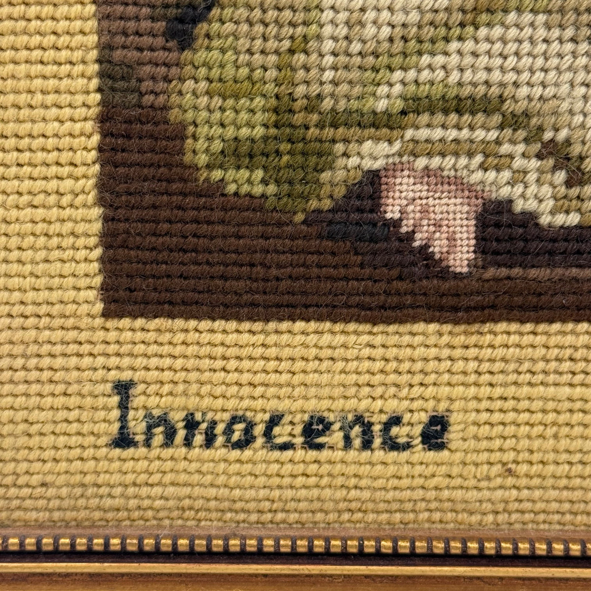 Joshua Reynolds Innocence Framed Needlepoint Portrait Art